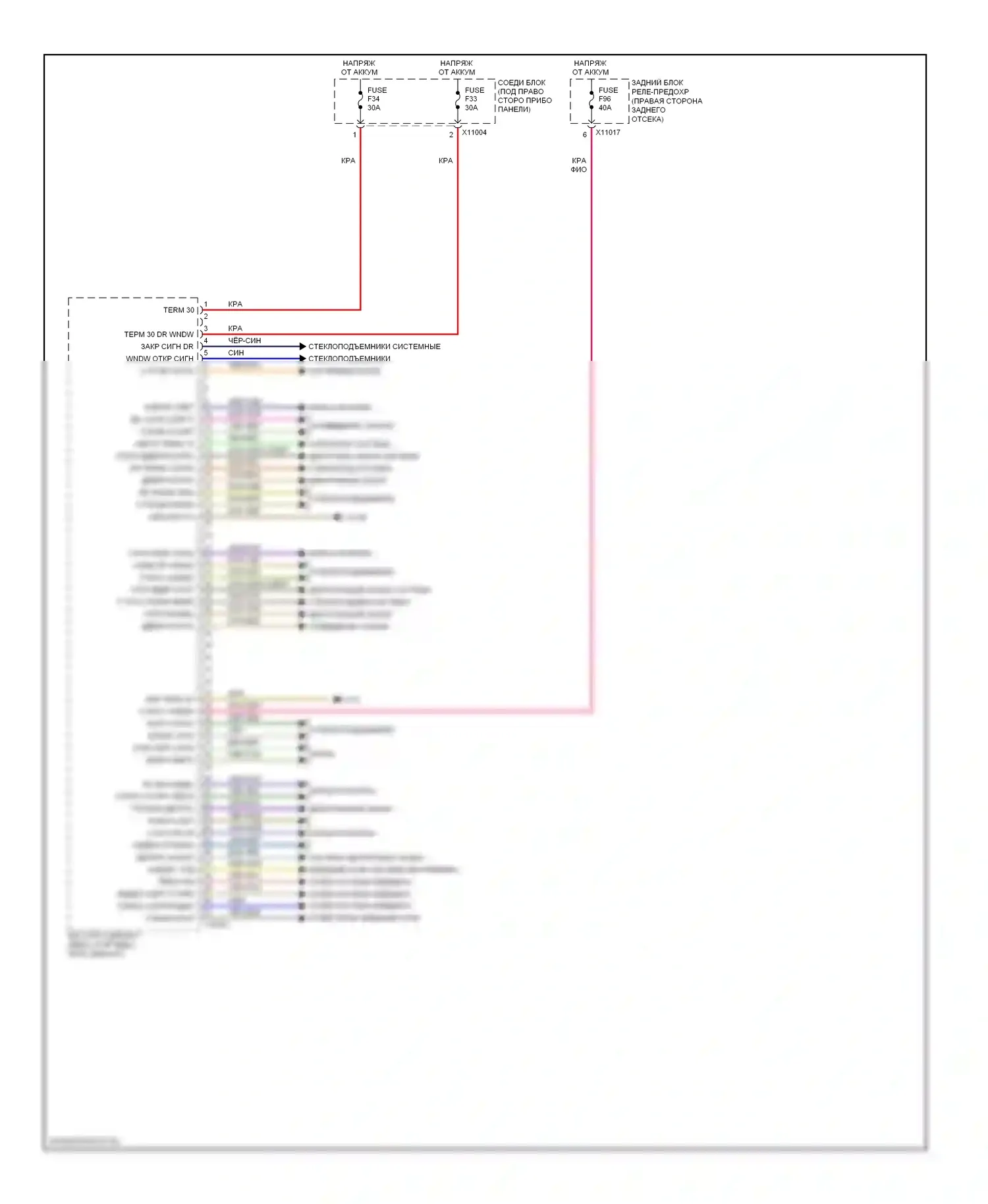 X5 BMW E70 рестайлинг (2010-2013): Электросхема блоков управления кузовом (2 из 2) 