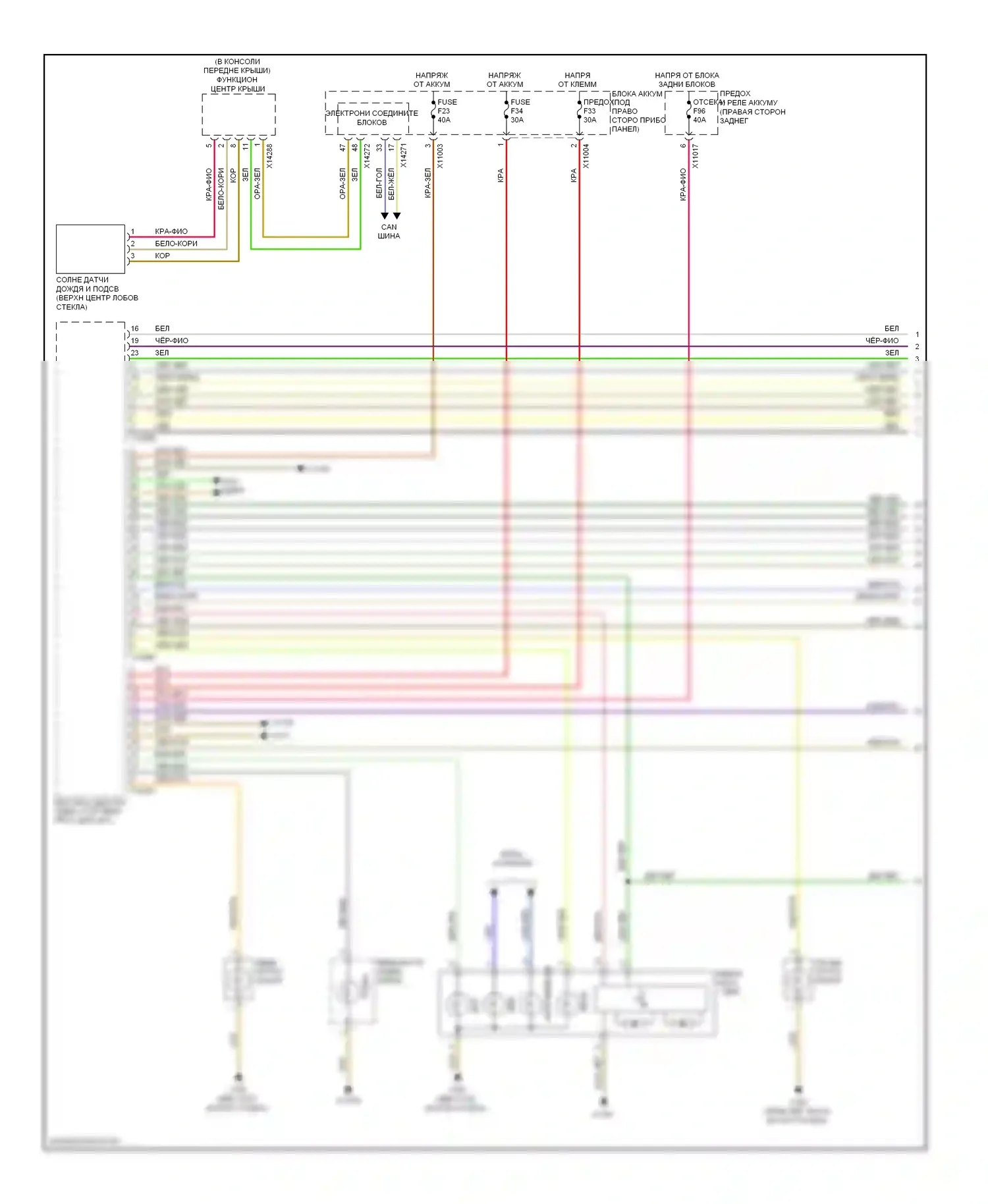 X5 BMW E70 рестайлинг (2010-2013): Электросхема адаптивного переднего освещения (1 из 2) 