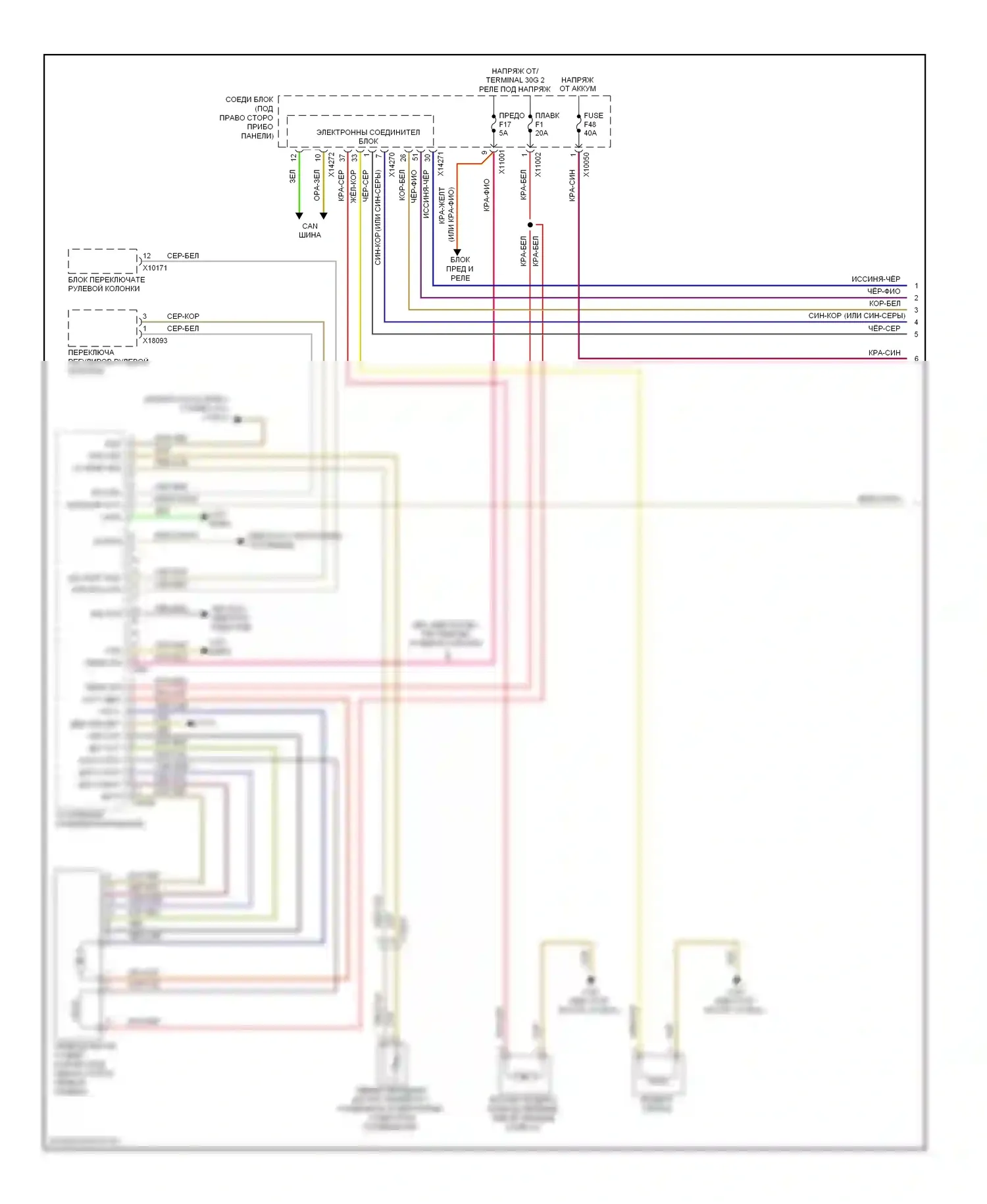 X5 BMW E70 рестайлинг (2010-2013): Электросхема климат контроля, базовая (1 из 3) 
