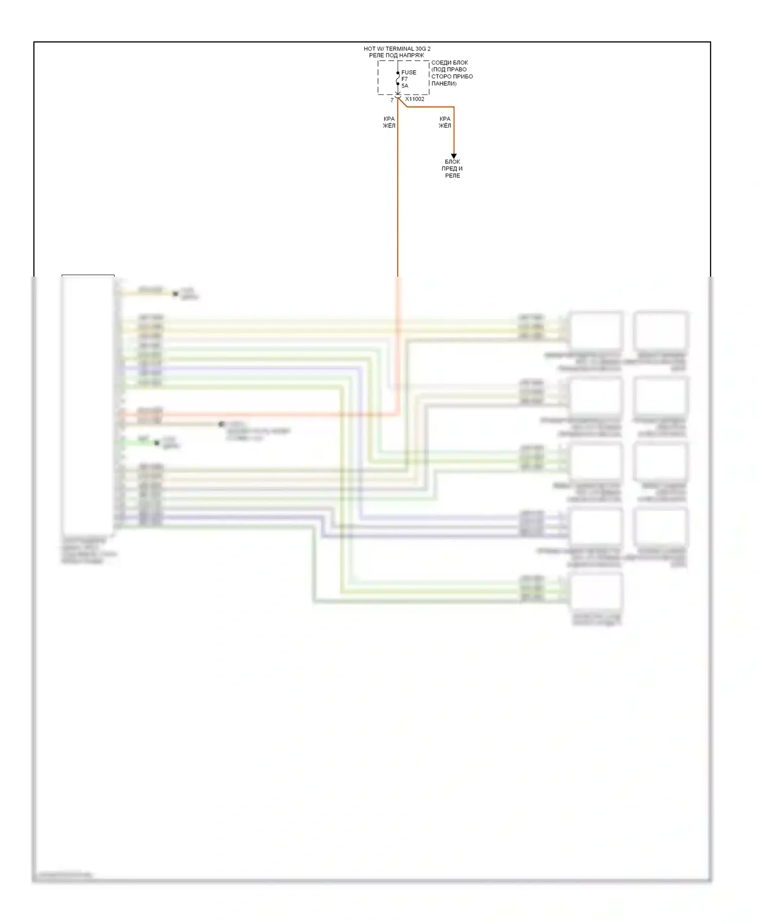 X5 BMW E70 рестайлинг (2010-2013): Электросхема помощников водителя 