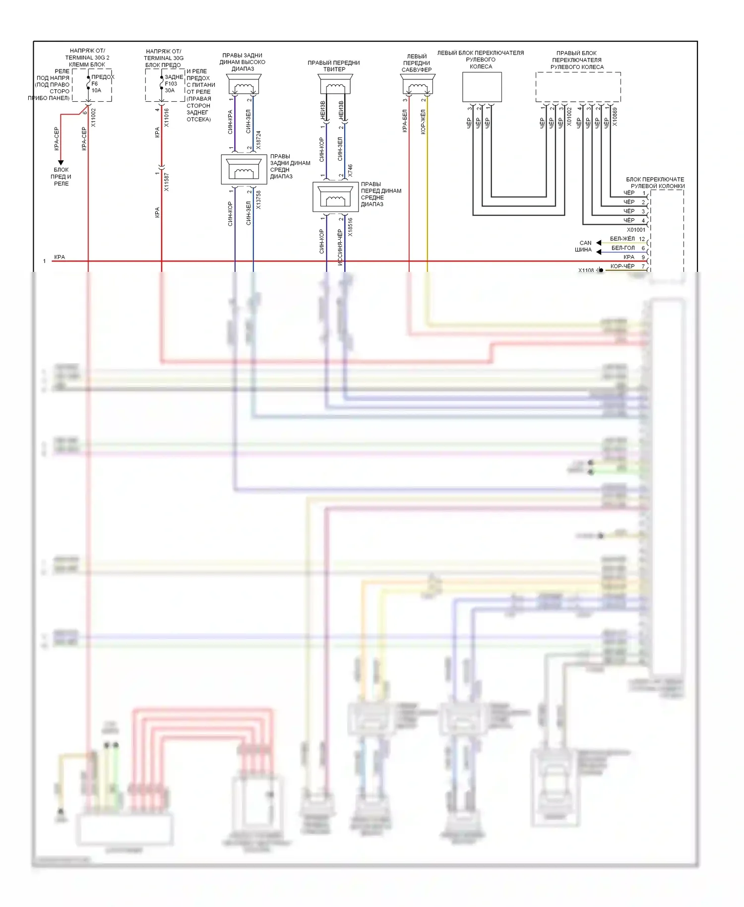 X5 BMW E70 рестайлинг (2010-2013): Электросхема навигации, с магнитолой cic и hifi (3 из 3) 