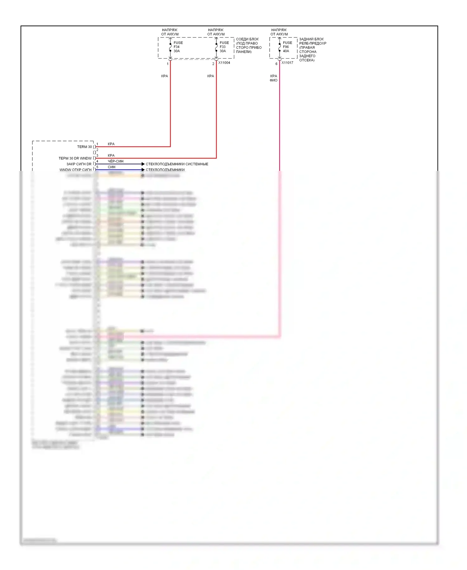 X5 BMW E70 (2006-2010): Электросхема блоков управления кузовом (2 из 2) 