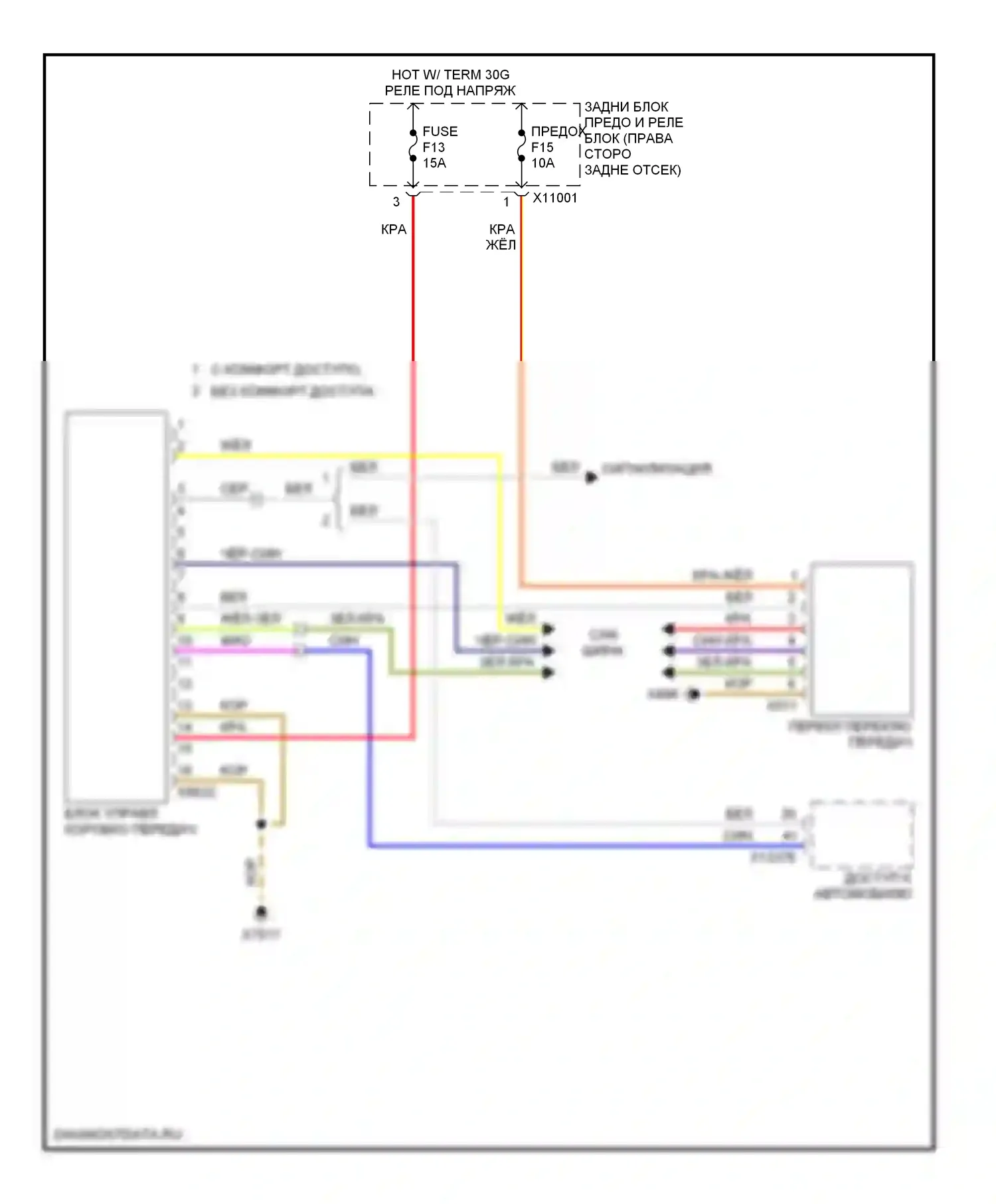 X5 BMW E70 (2006-2010): 4.8l, электросхема автоматической коробки передач 