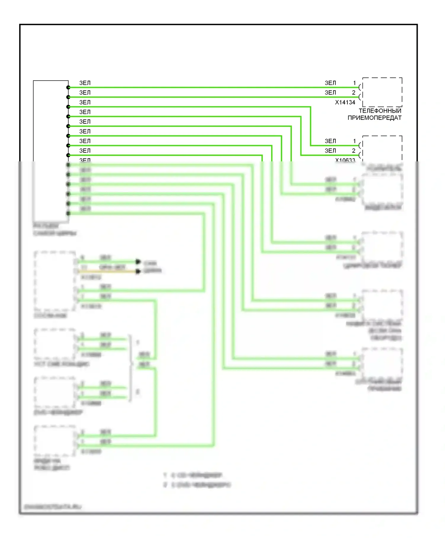 X5 BMW E70 (2006-2010): Большинство электросхем подключения шины данных 