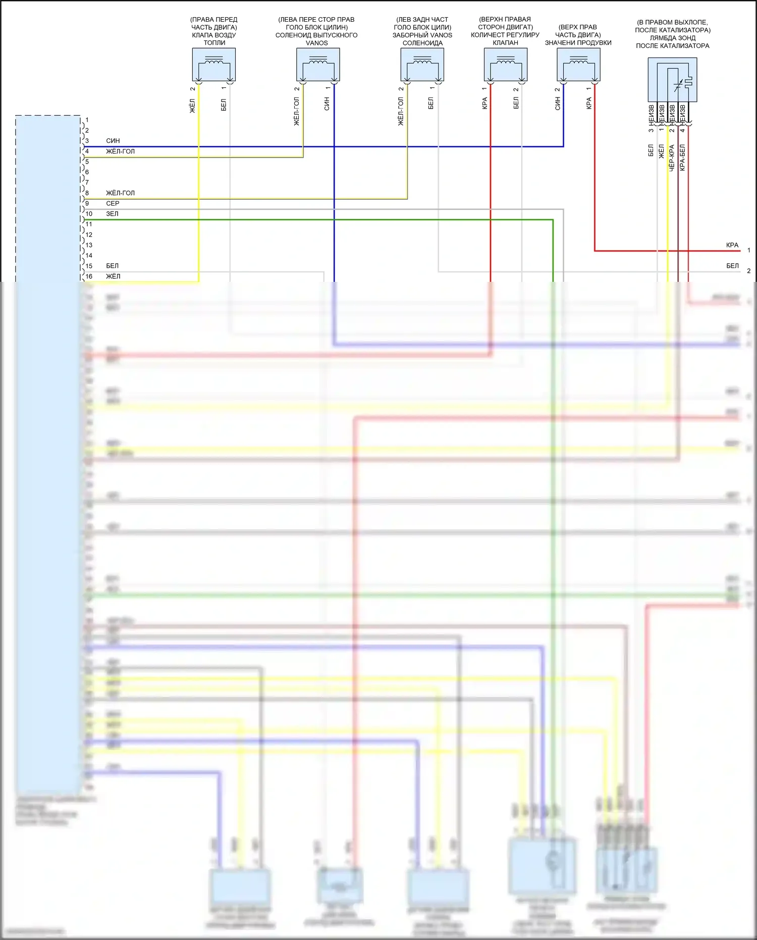 X5 BMW G05 рестайлинг (2023-2024): Электросхема двигателя 4,4л турбогибрида (1 из 11) 