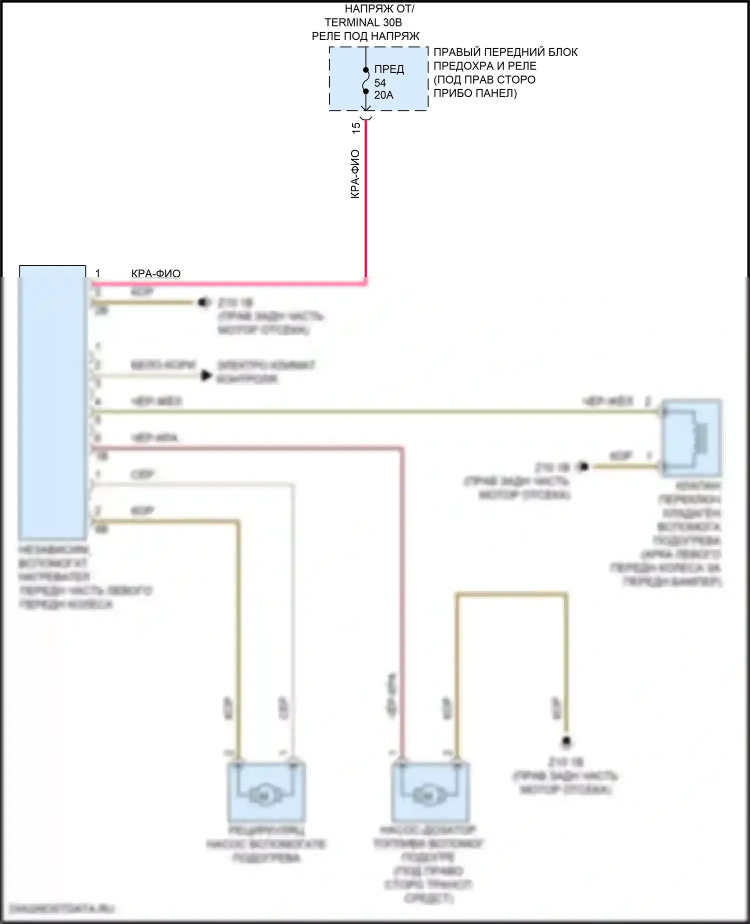 X5 BMW G05 рестайлинг (2023-2024): Электросхема автономного отопления 