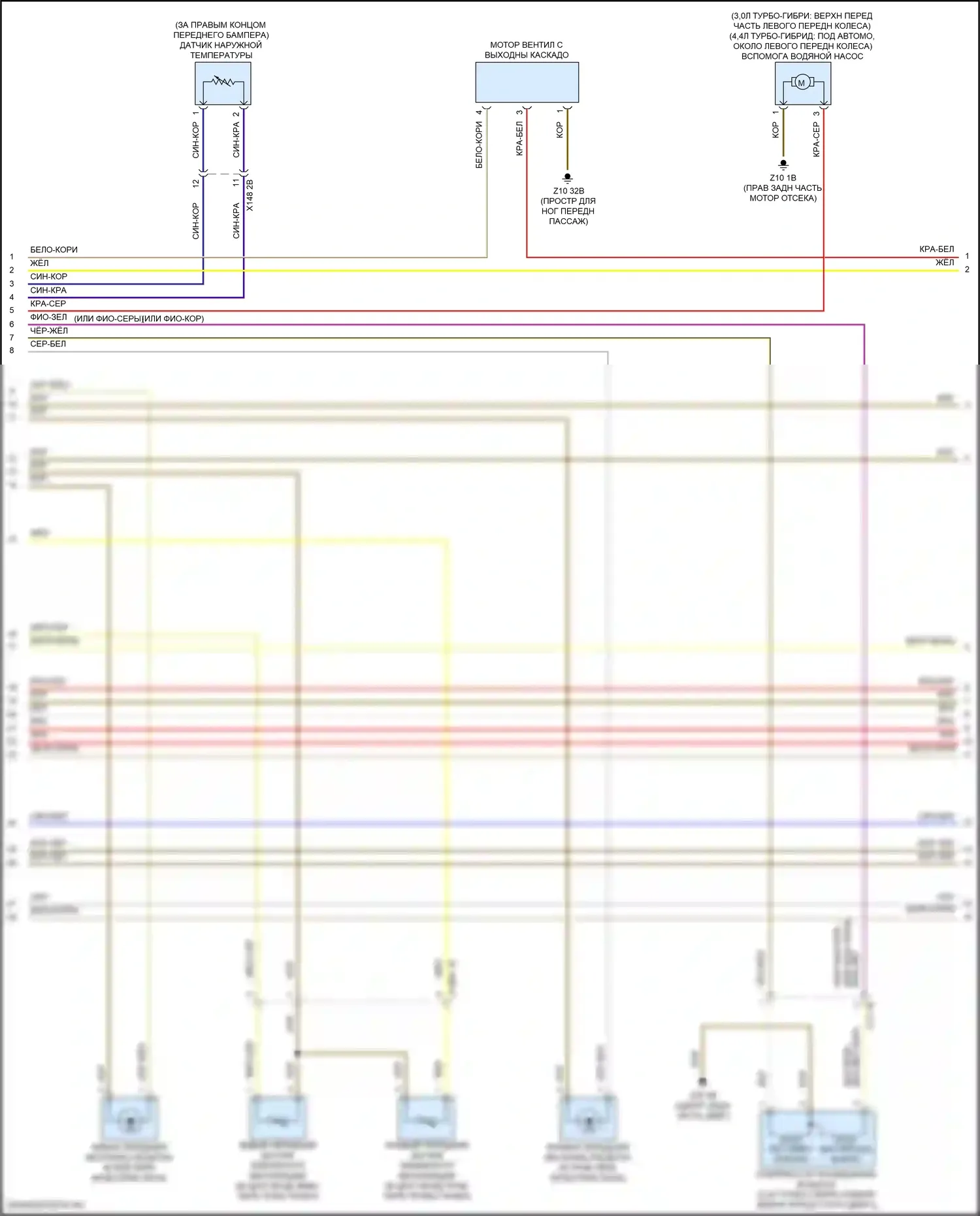 X5 BMW G05 рестайлинг (2023-2024): Электросхема климат контроля, без заднего автоматического климат-контроля (2 из 7) 