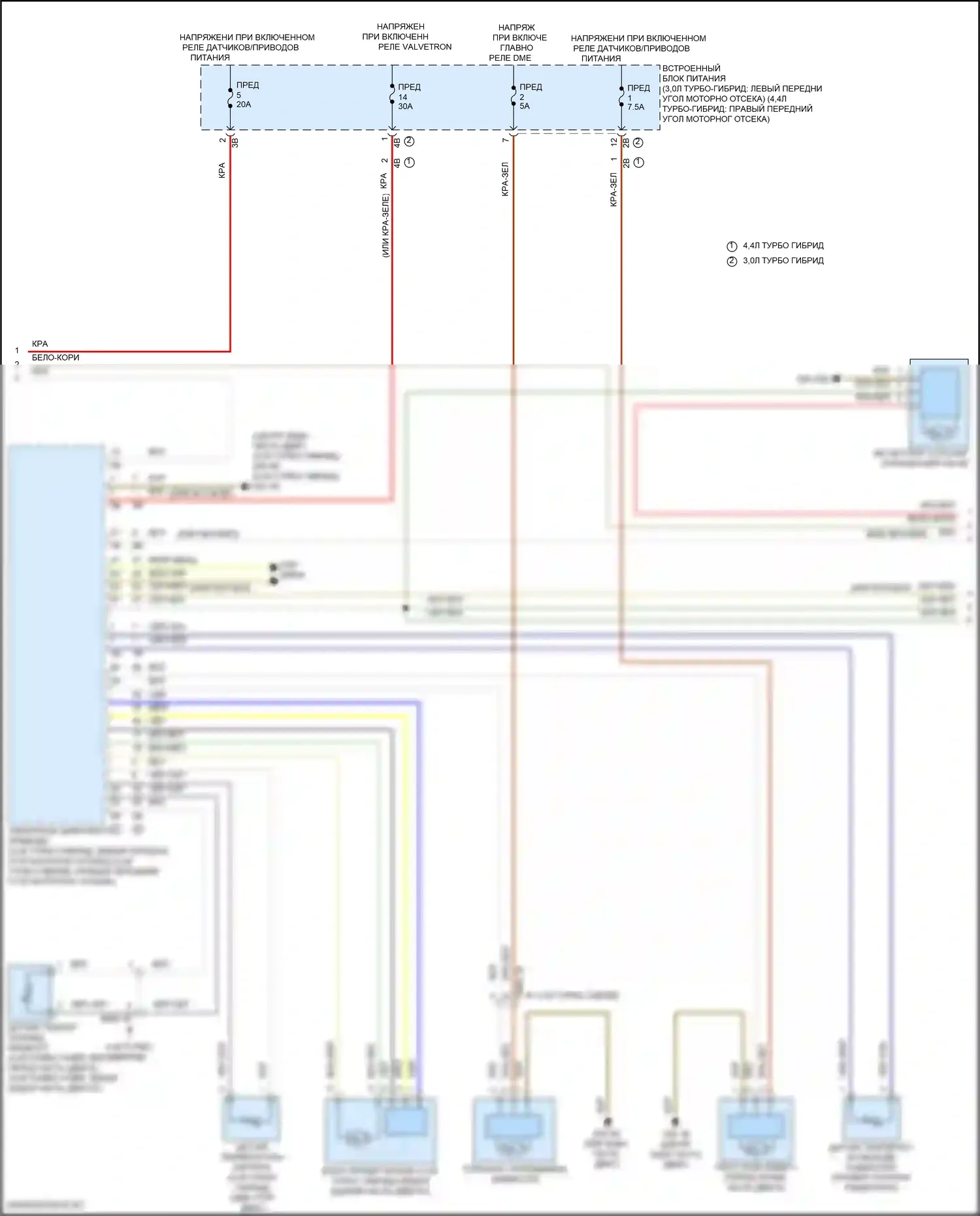 X5 BMW G05 рестайлинг (2023-2024): Электросхема климат контроля, без заднего автоматического климат-контроля (5 из 7) 