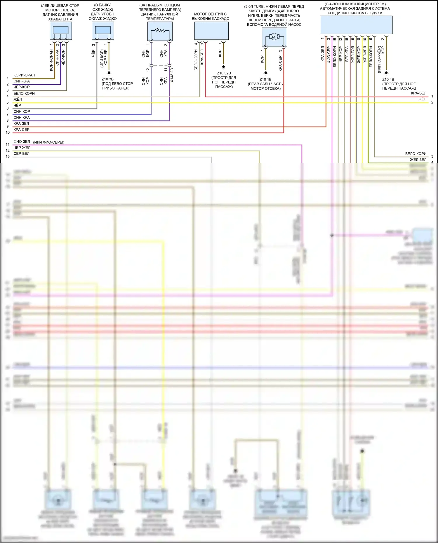 X5 BMW G05 рестайлинг (2023-2024): Электросхема климат контроля, с задним автоматическим климат-контролем (2 из 7) 
