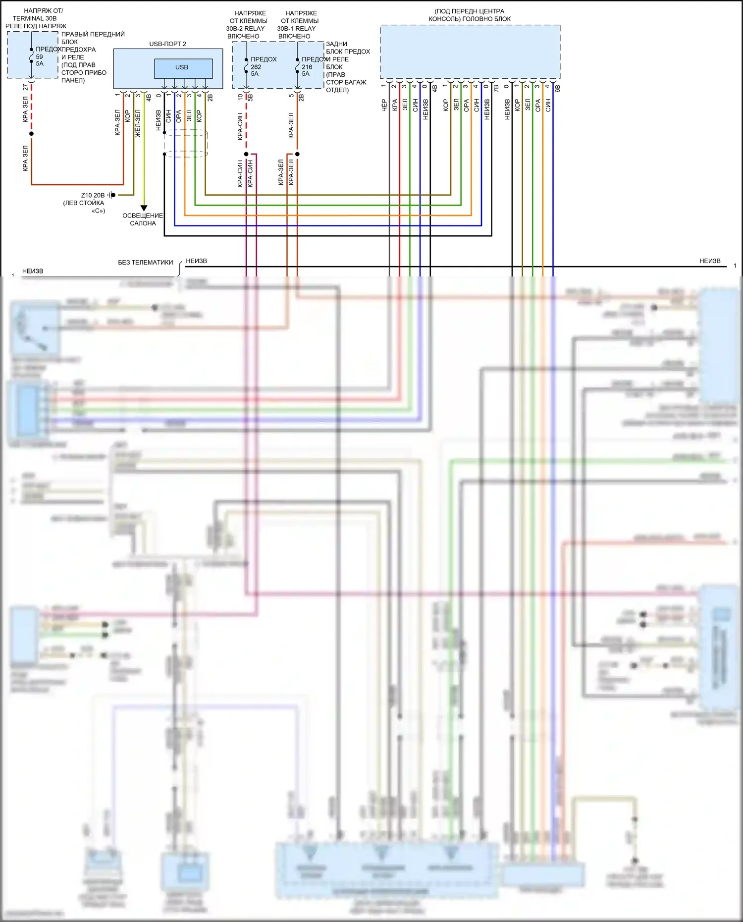 X5 BMW G05 рестайлинг (2023-2024): Электросхема аудиоблока приемника, средний уровень (3 из 5) 