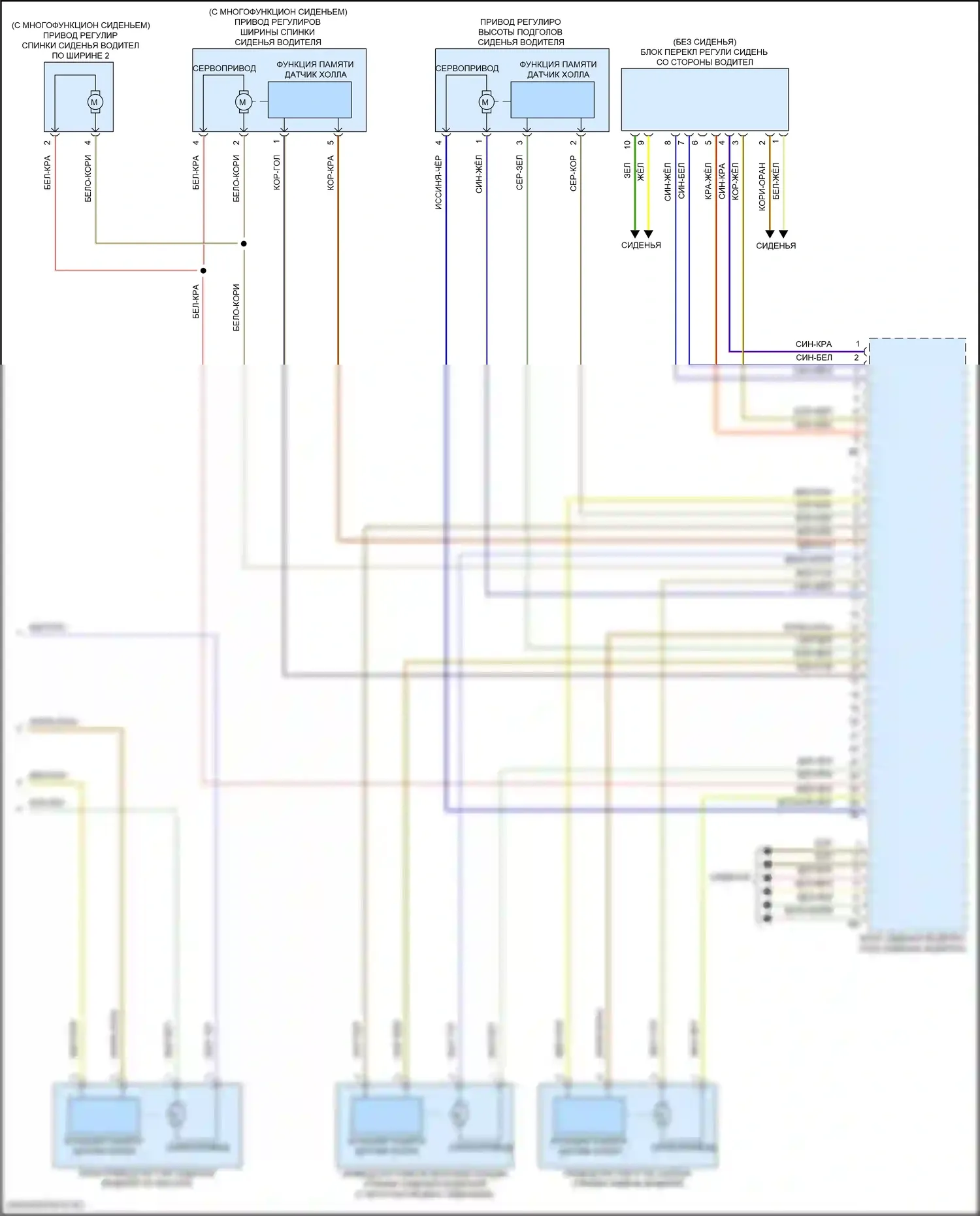 X5 BMW G05 рестайлинг (2023-2024): Электросхема сиденья памяти водителя (2 из 2) 