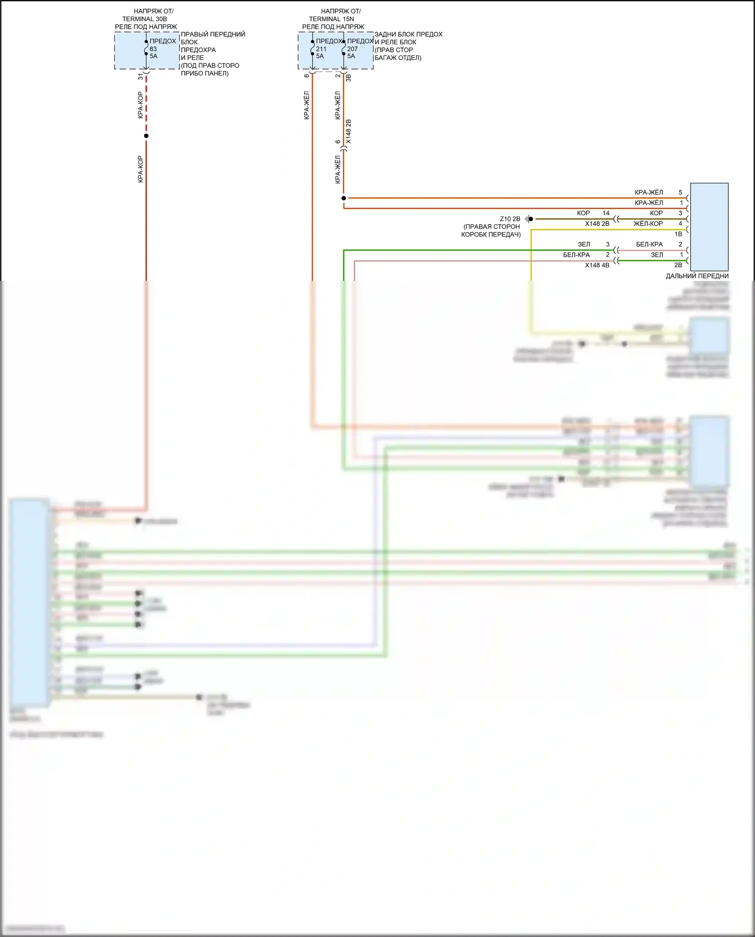 X5 BMW G05 рестайлинг (2023-2024): Электросхема помощи водителю (1 из 2) 