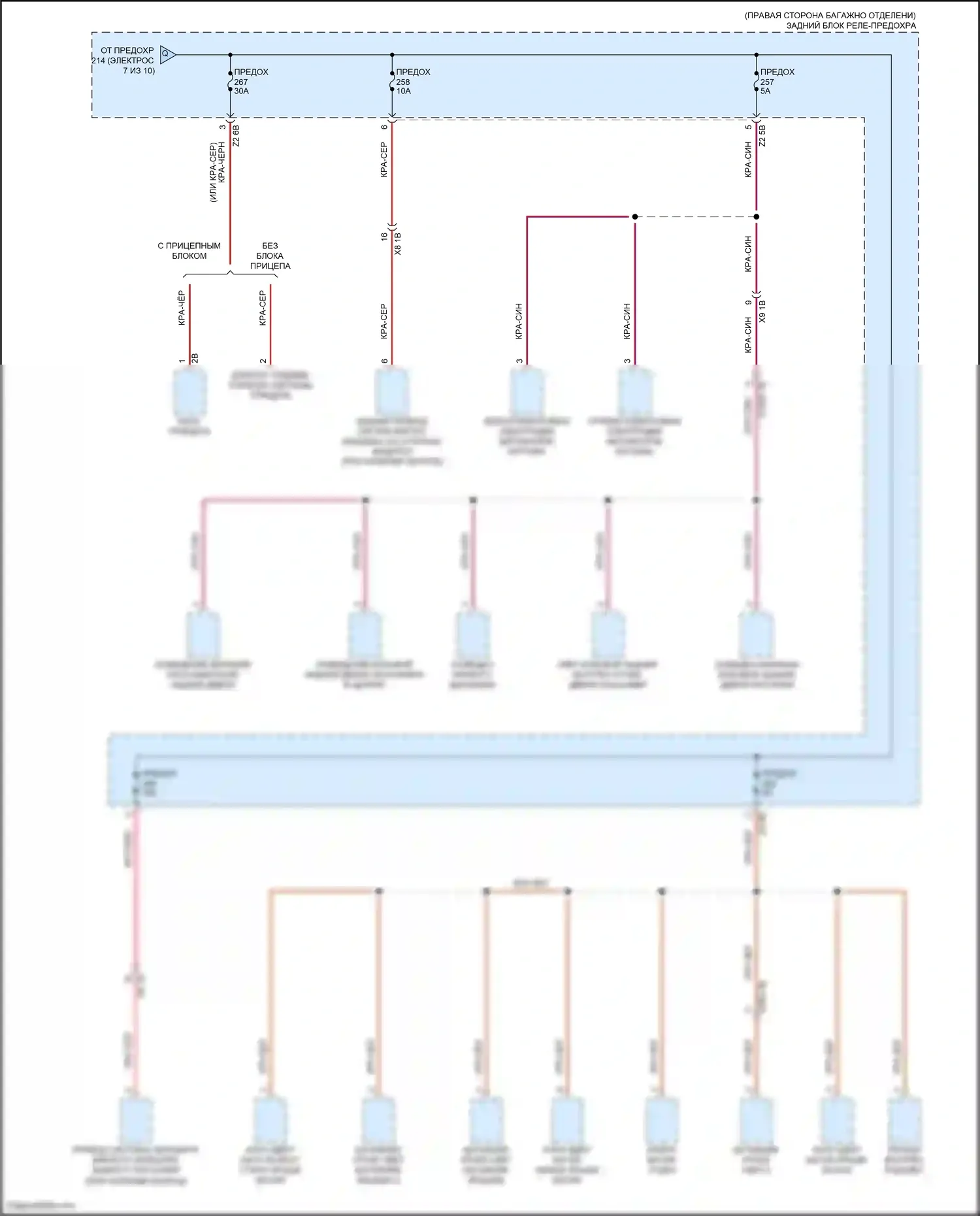 X5 BMW G05 (2018-2023): Электросхема блока предохранителей реле (9 из 10) 