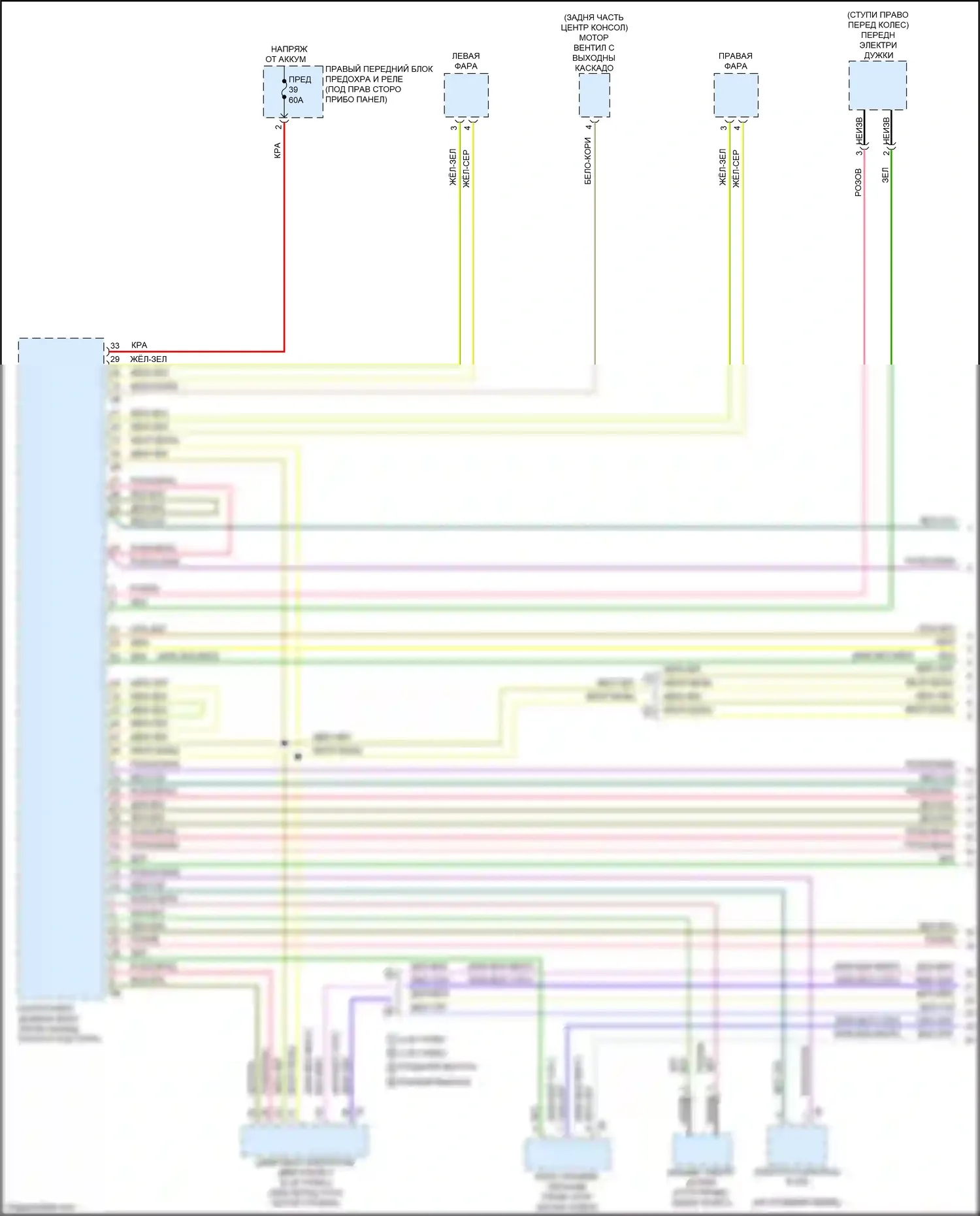 X5 BMW G05 (2018-2023): Электросхема шины высокого/низкого уровня (1 из 10) 