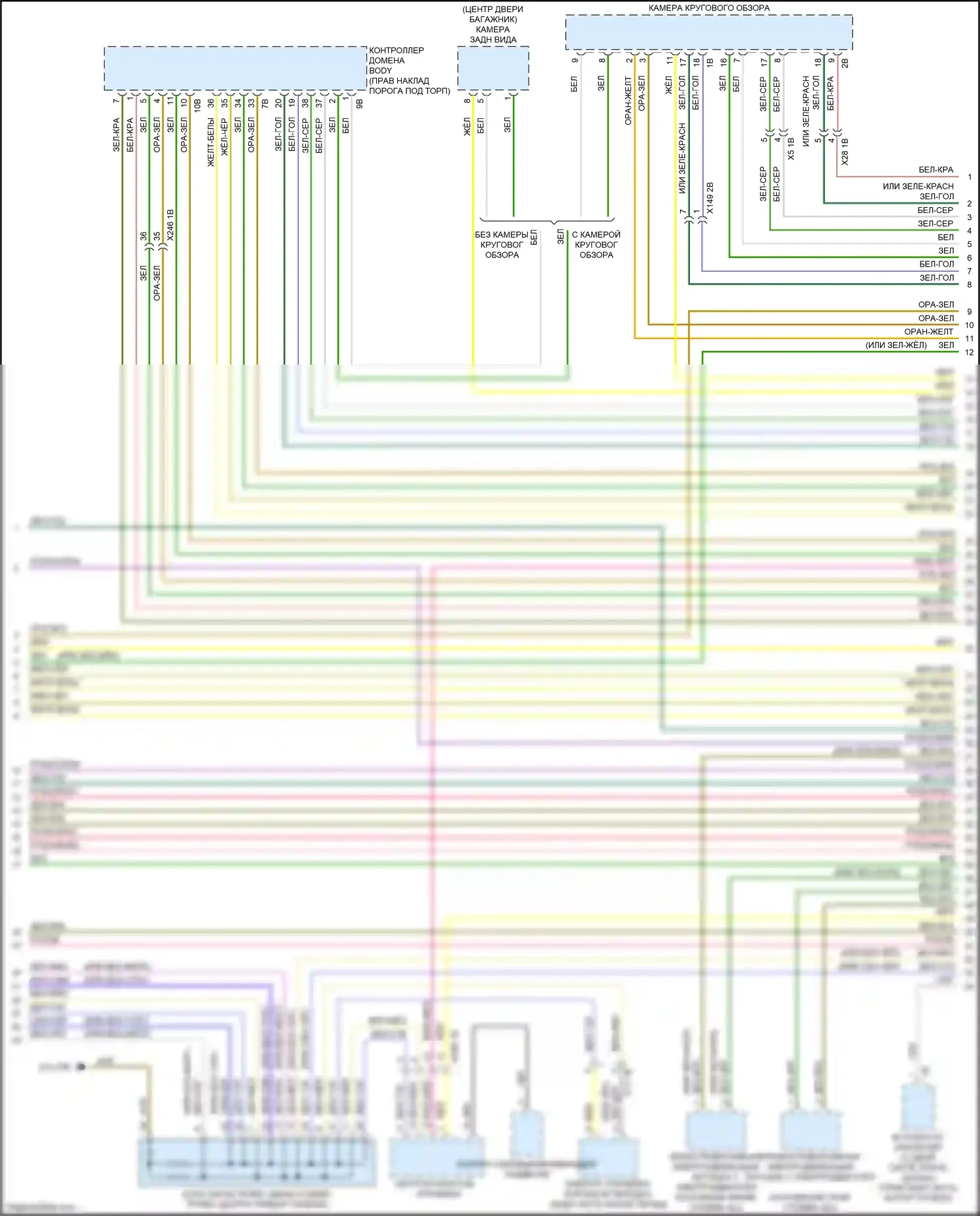 X5 BMW G05 (2018-2023): Электросхема шины высокого/низкого уровня (2 из 10) 