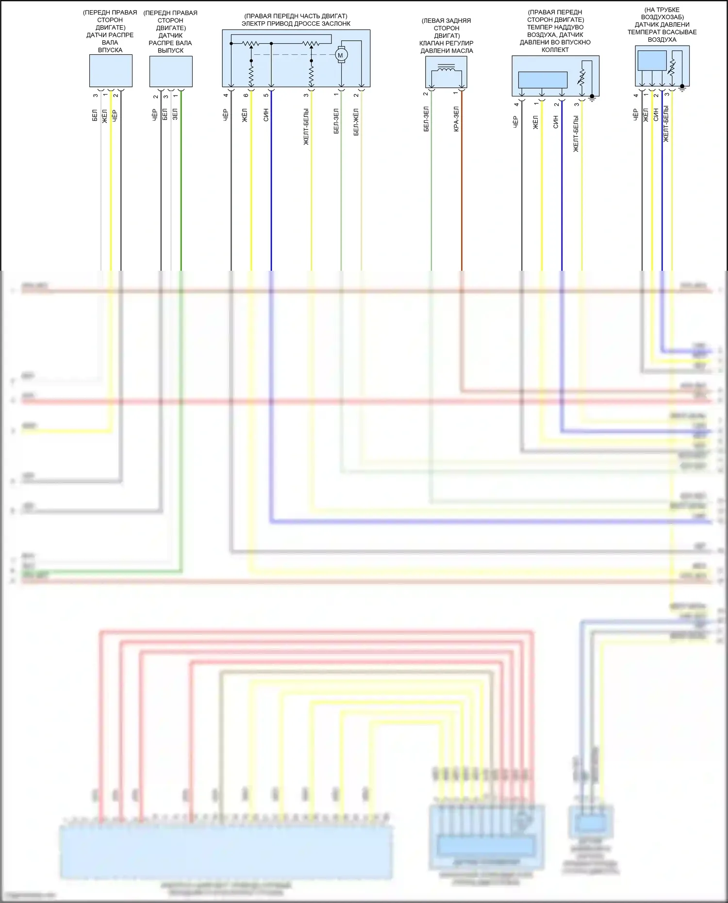 X5 BMW G05 (2018-2023): Электросхема двигателя 4,4л турбо (2 из 11) 