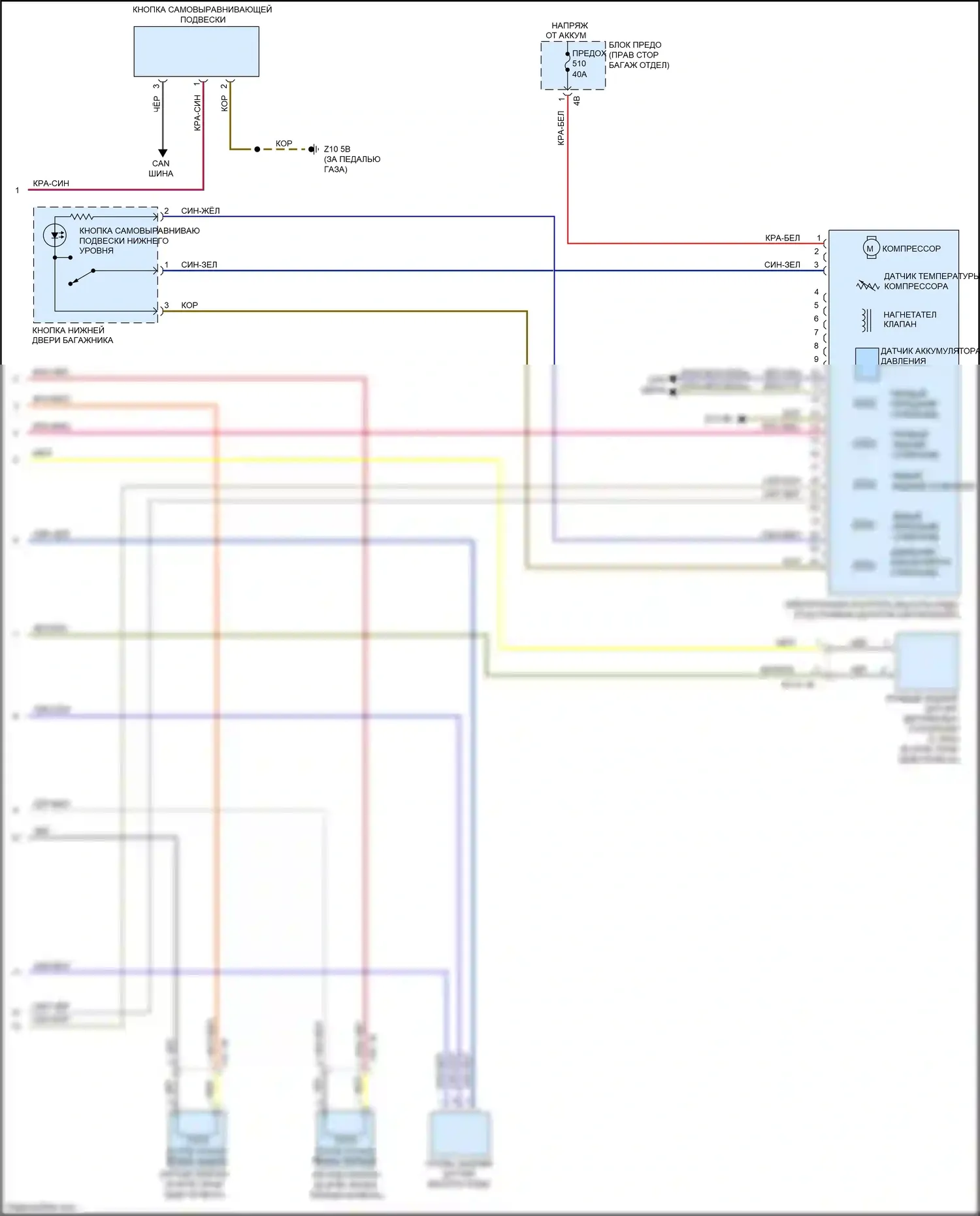 X5 BMW G05 (2018-2023): Электросхема подвески динамического привода (2 из 2) 