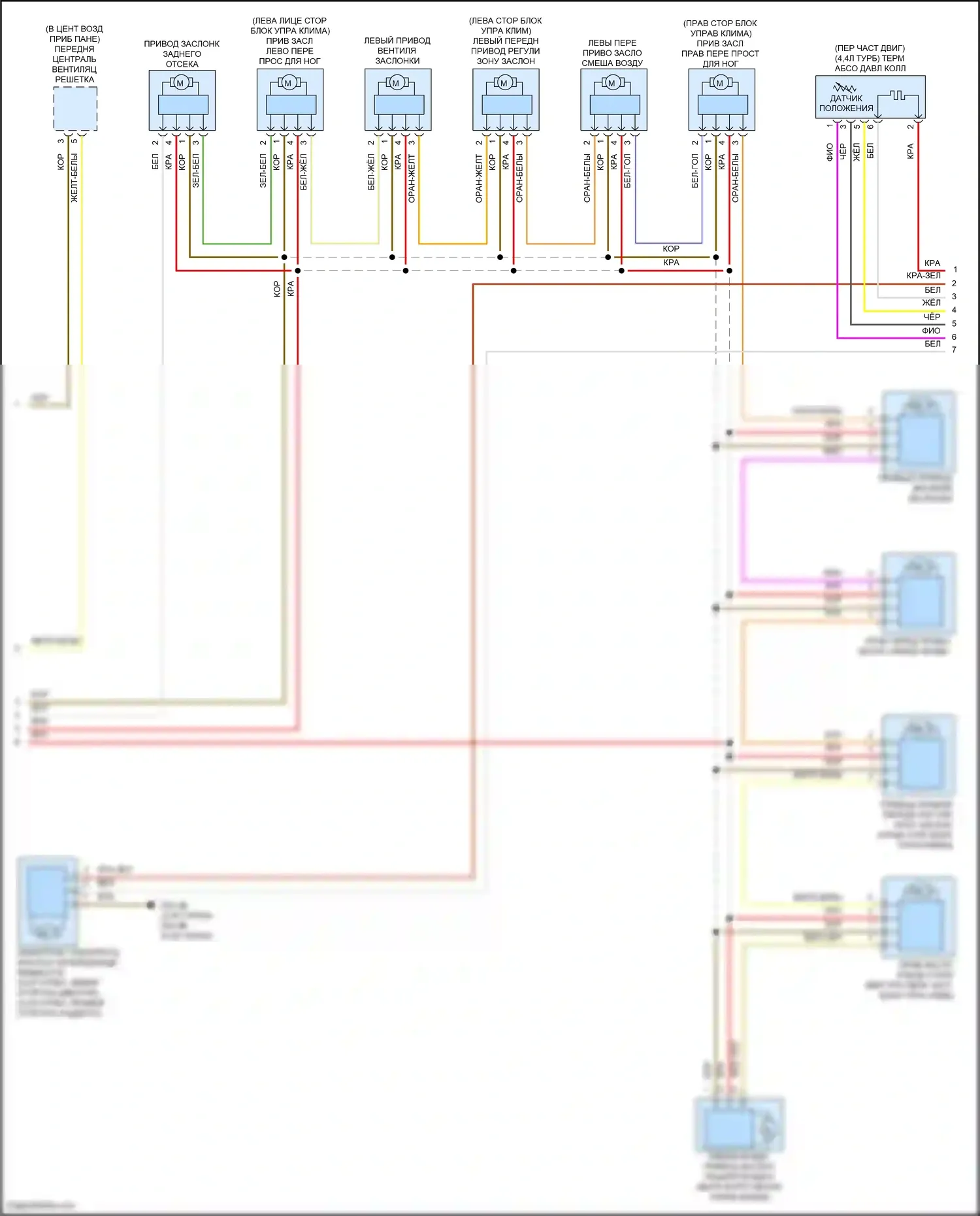 X5 BMW G05 (2018-2023): Электросхема климат контроля, без заднего автоматического климат-контроля (4 из 6) 
