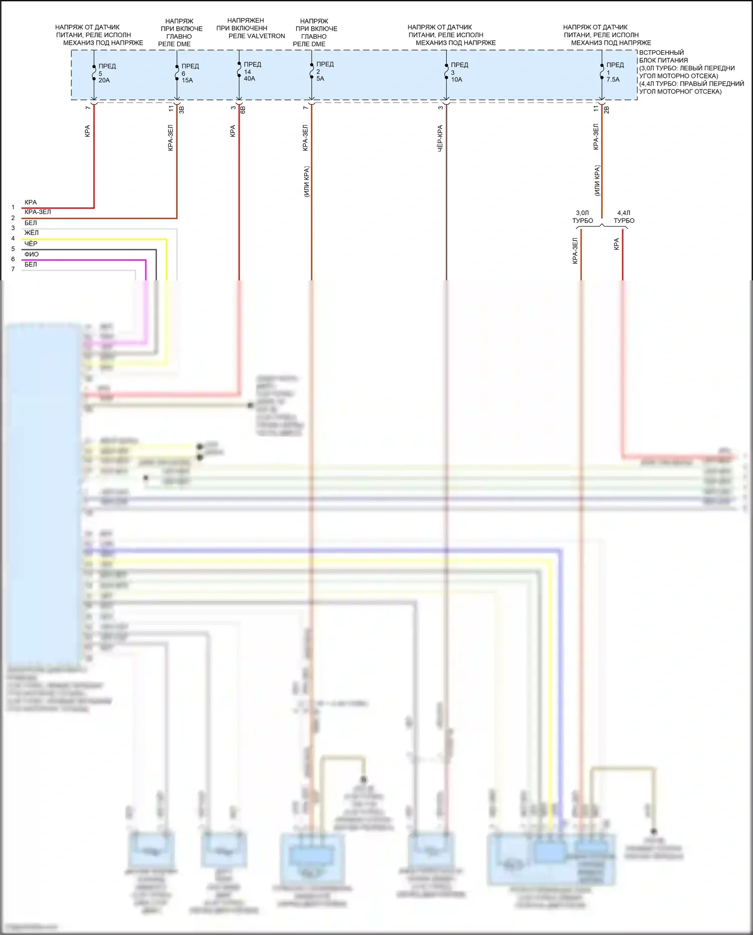 X5 BMW G05 (2018-2023): Электросхема климат контроля, без заднего автоматического климат-контроля (5 из 6) 