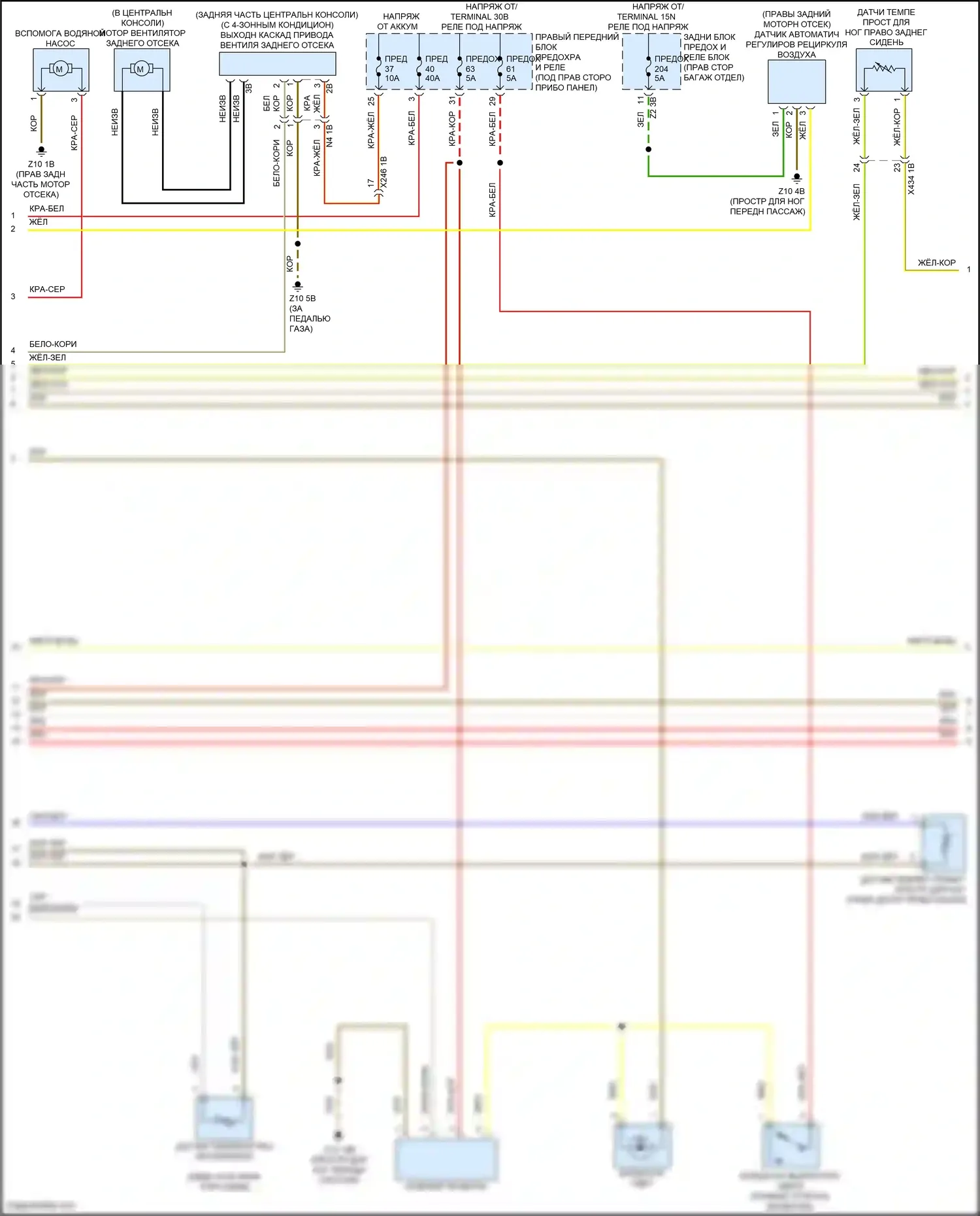 X5 BMW G05 (2018-2023): Электросхема климат контроля, с задним автоматическим климат-контролем (3 из 6) 