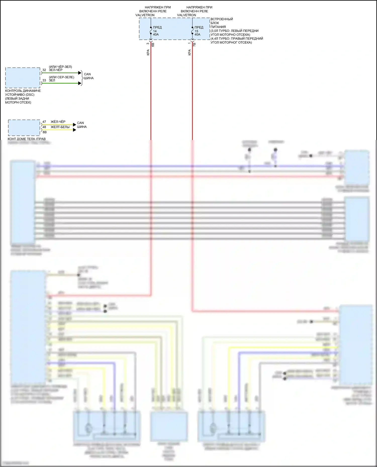 X5 BMW G05 (2018-2023): Электросхема круиз-контроля 