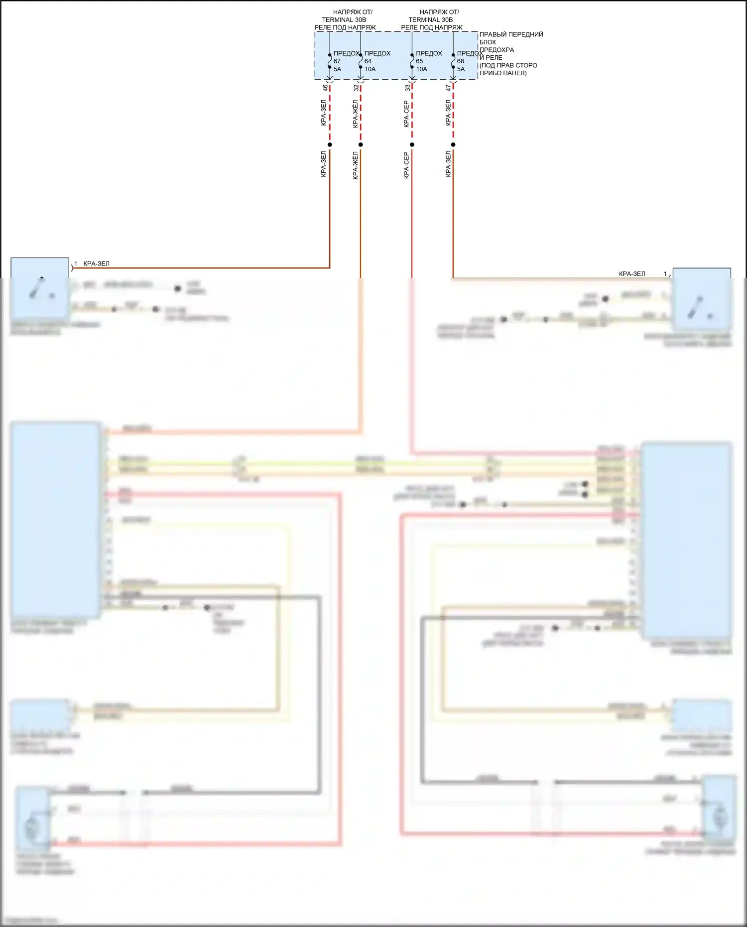 X5 BMW G05 (2018-2023): Электросхема пневматического кресла 