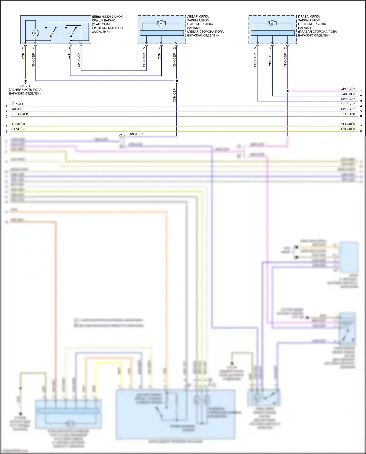 X5 BMW G05 (2018-2023): Электросхема сигнализации и центрального запирания (4 из 5) 