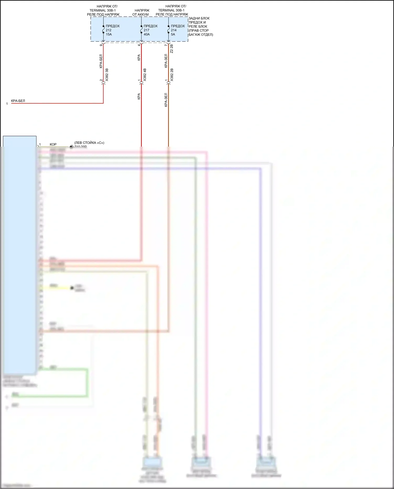 X5 BMW G05 (2018-2023): Электросхема навигационной проводки, средний уровень с аудиоблоком приемника (5 из 5) 
