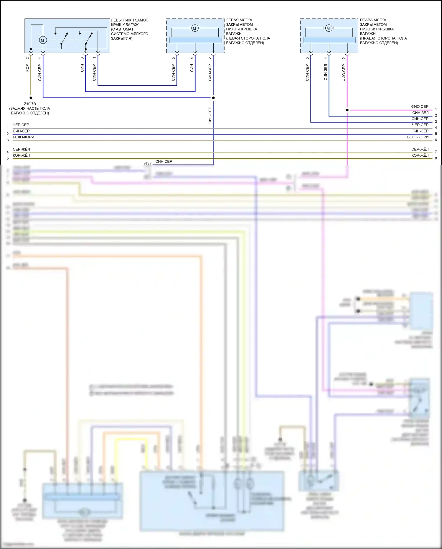 X5 BMW G05 (2018-2023): Электросхема центрального замка (4 из 5) 