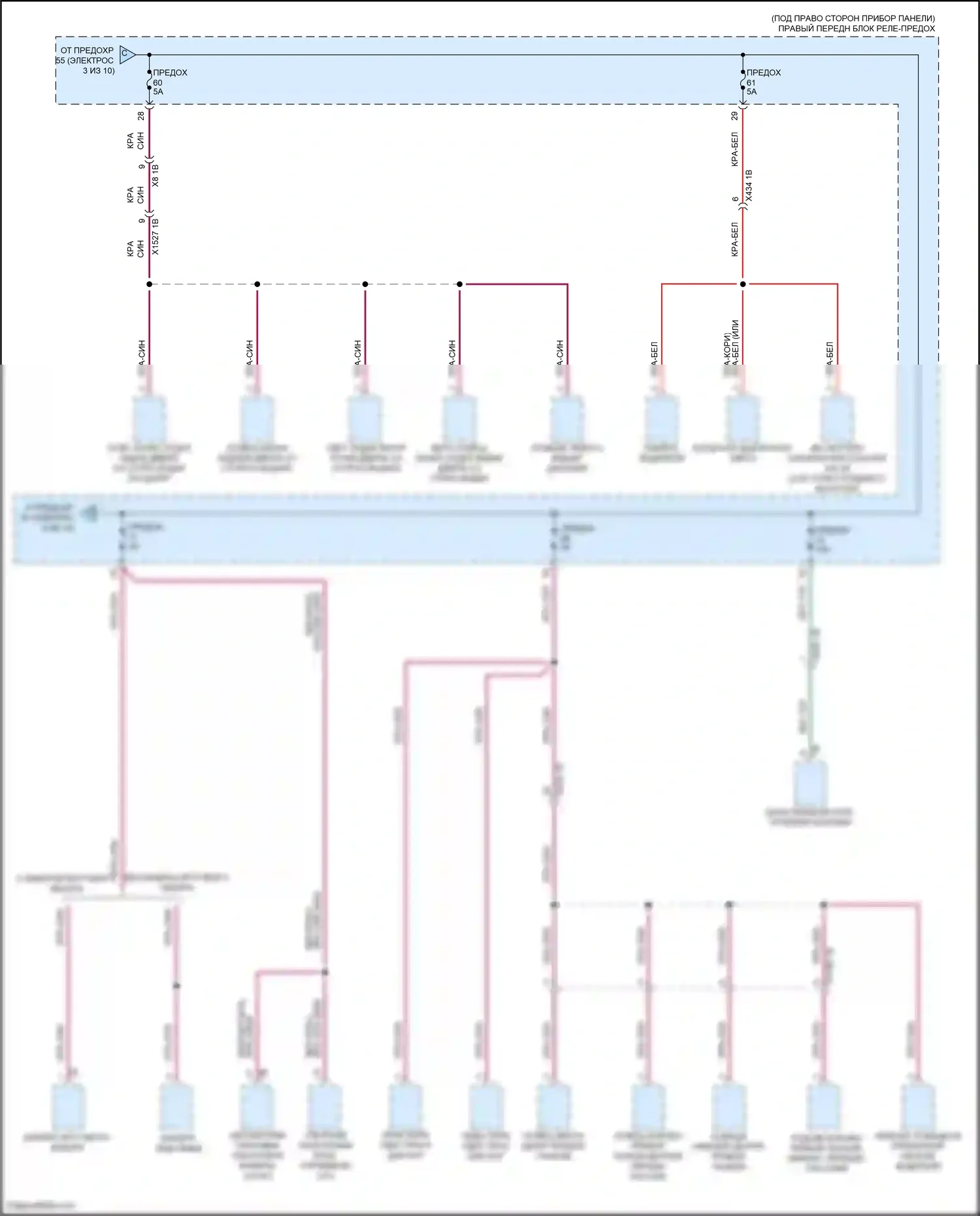 X5 BMW G18 рестайлинг (2023-2024): Электросхема блока предохранителей реле (4 из 10) 