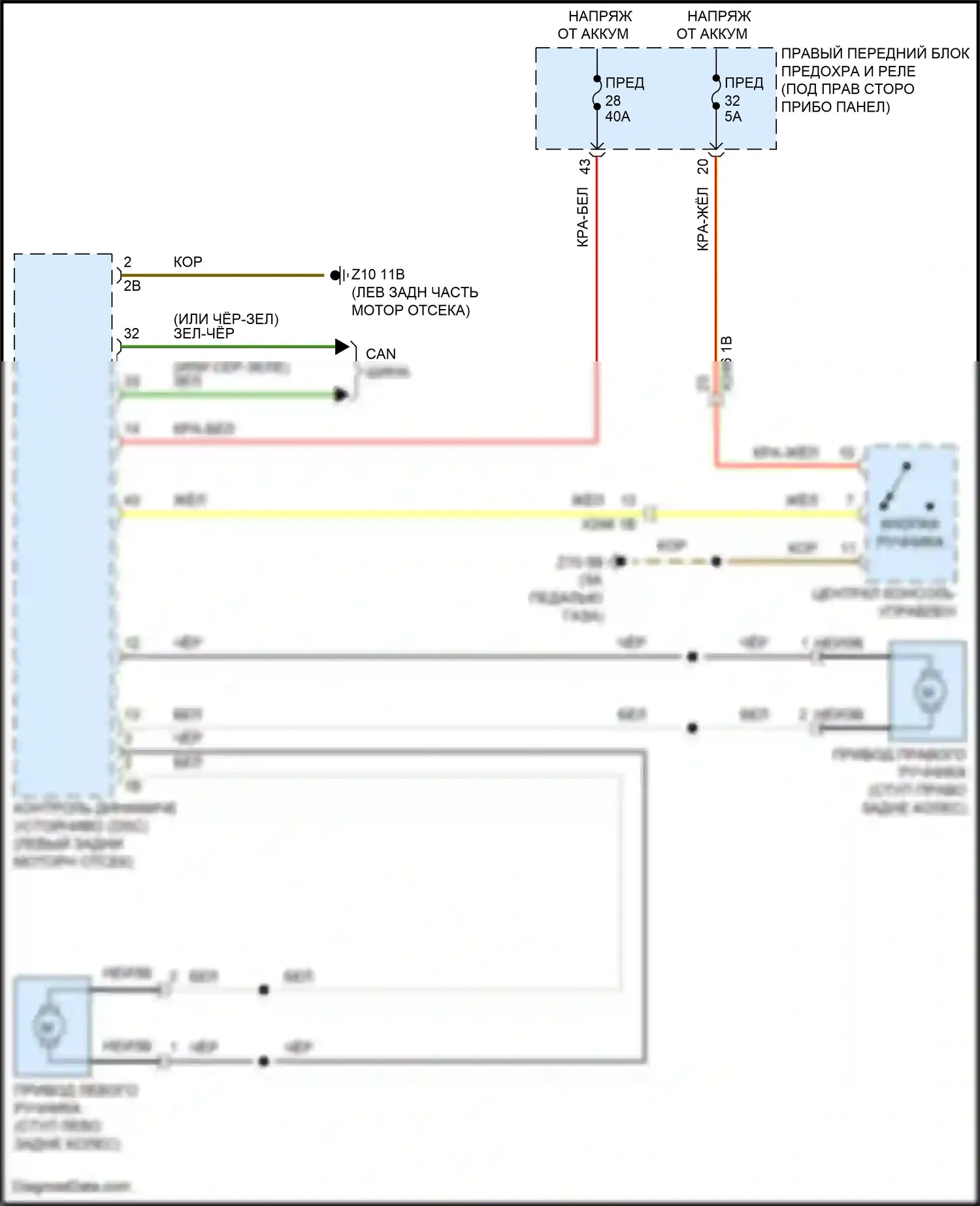 X5 BMW G18 рестайлинг (2023-2024): Электросхема блокировки селектора 