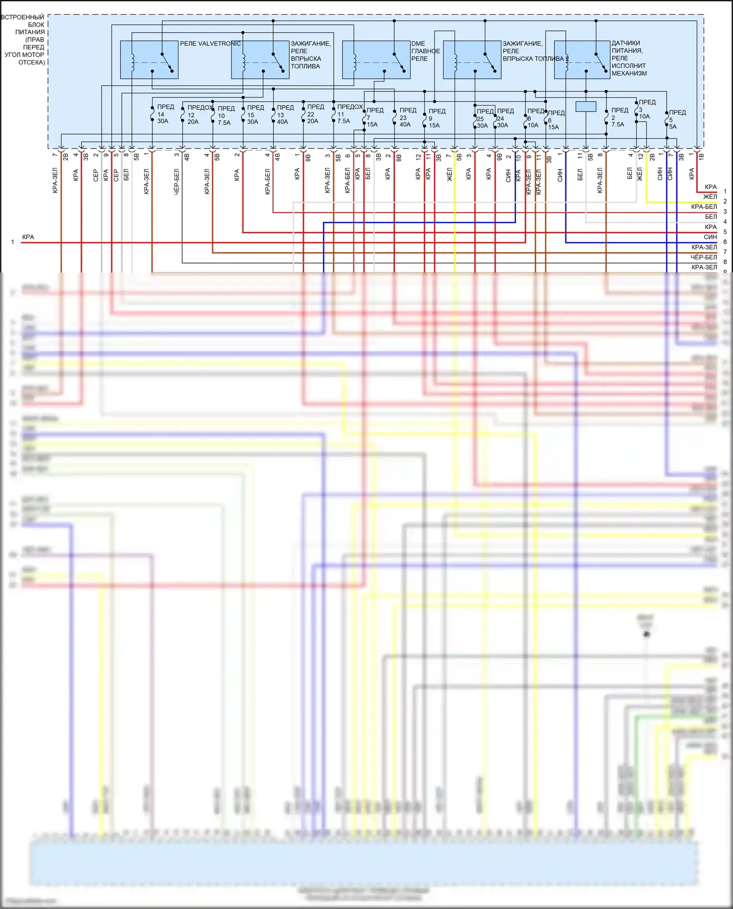 X5 BMW G18 рестайлинг (2023-2024): Электросхема двигателя 4,4л турбогибрида (3 из 11) 