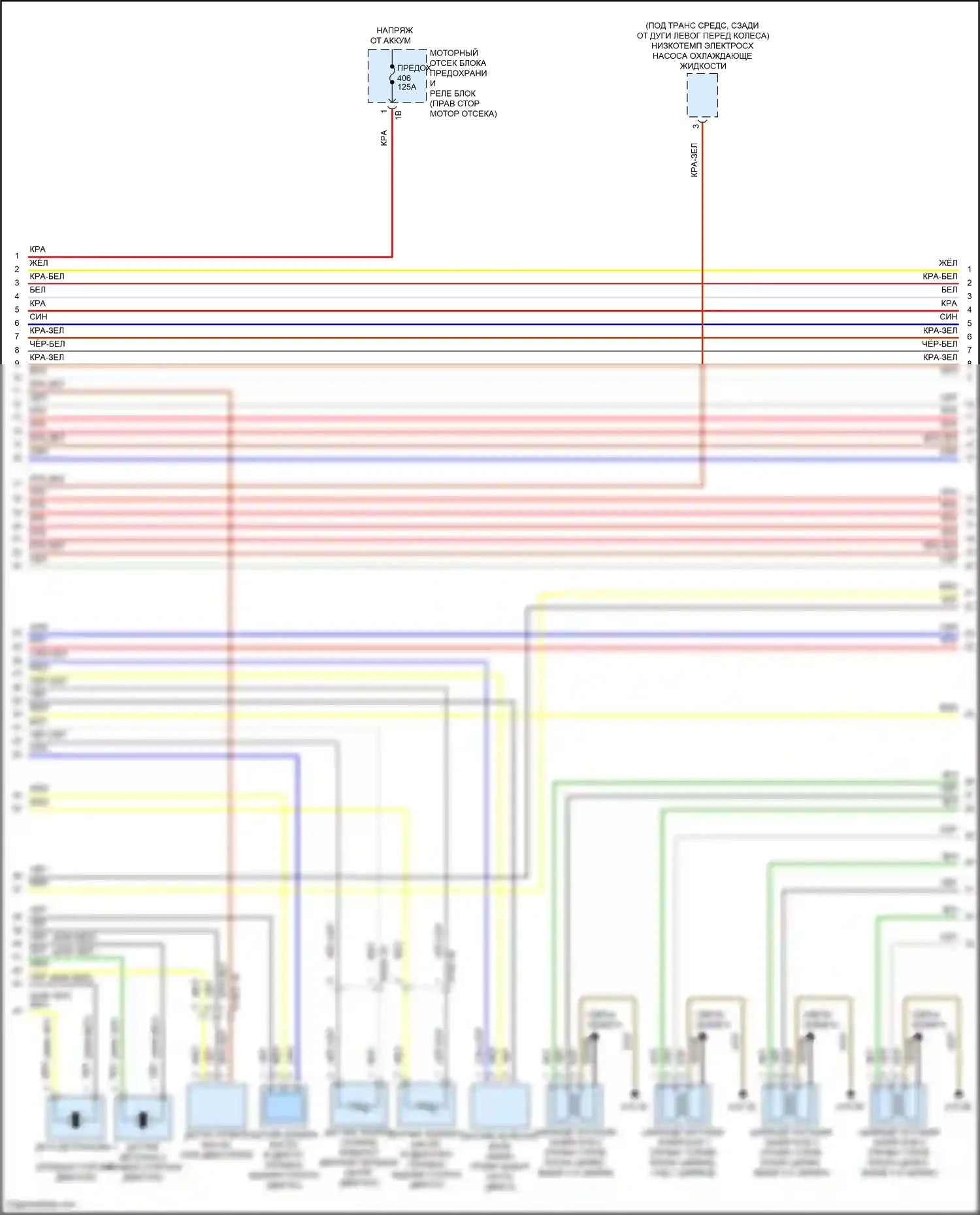 X5 BMW G18 рестайлинг (2023-2024): Электросхема двигателя 4,4л турбогибрида (4 из 11) 