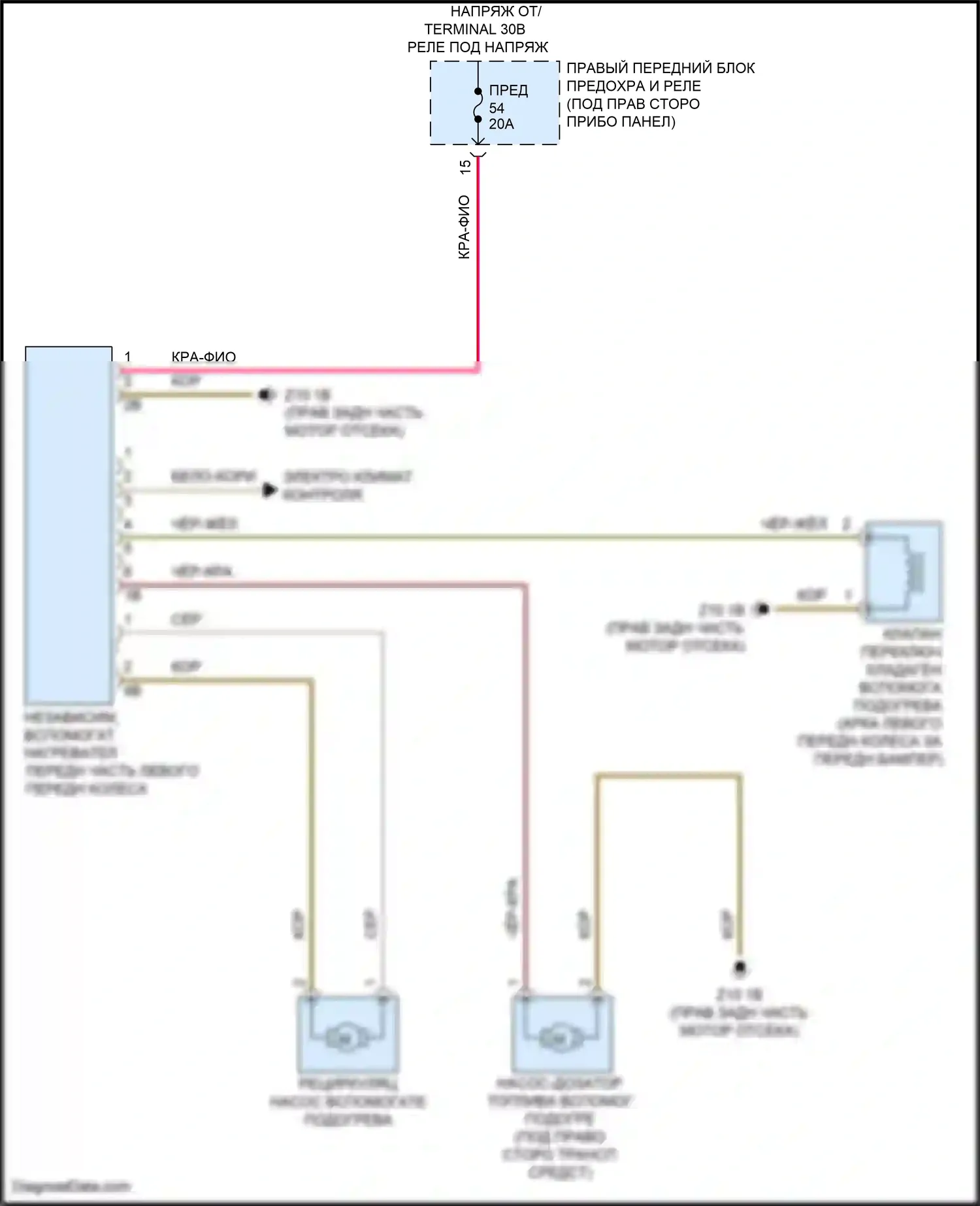 X5 BMW G18 рестайлинг (2023-2024): Электросхема автономного отопления 