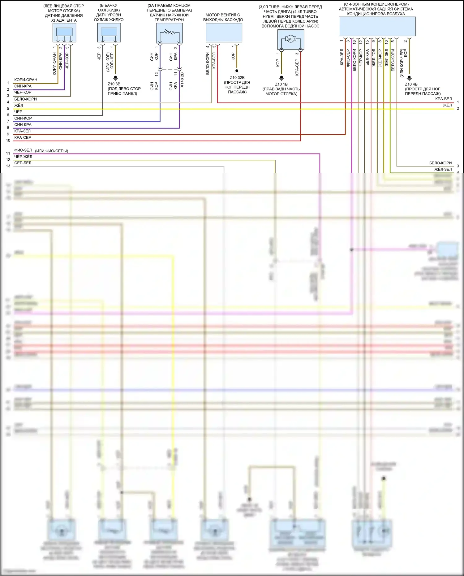 X5 BMW G18 рестайлинг (2023-2024): Электросхема климат контроля, с задним автоматическим климат-контролем (2 из 7) 