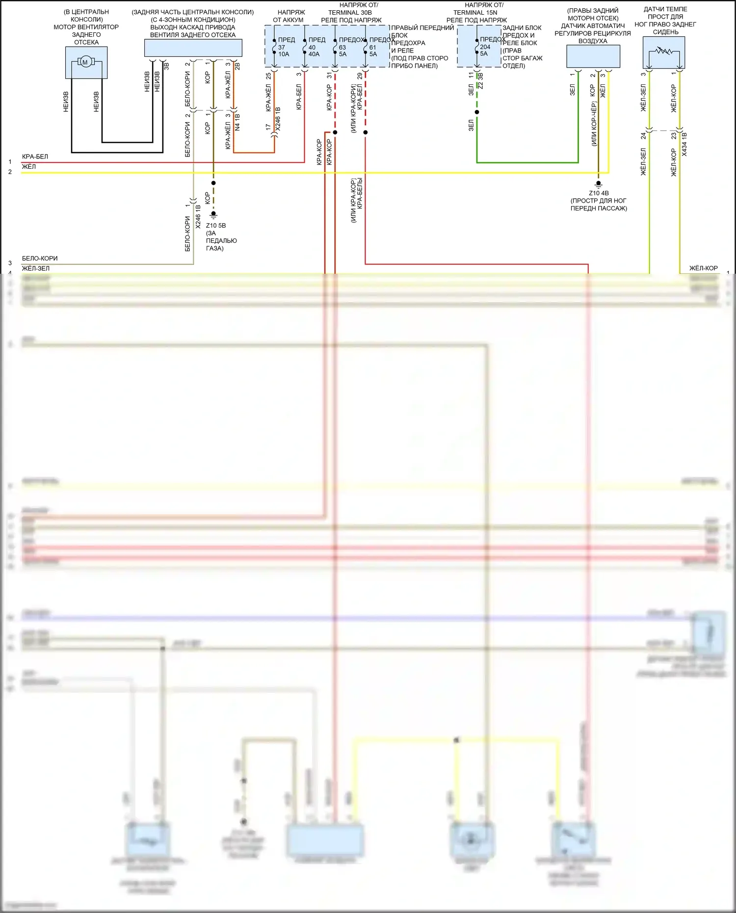 X5 BMW G18 рестайлинг (2023-2024): Электросхема климат контроля, с задним автоматическим климат-контролем (3 из 7) 