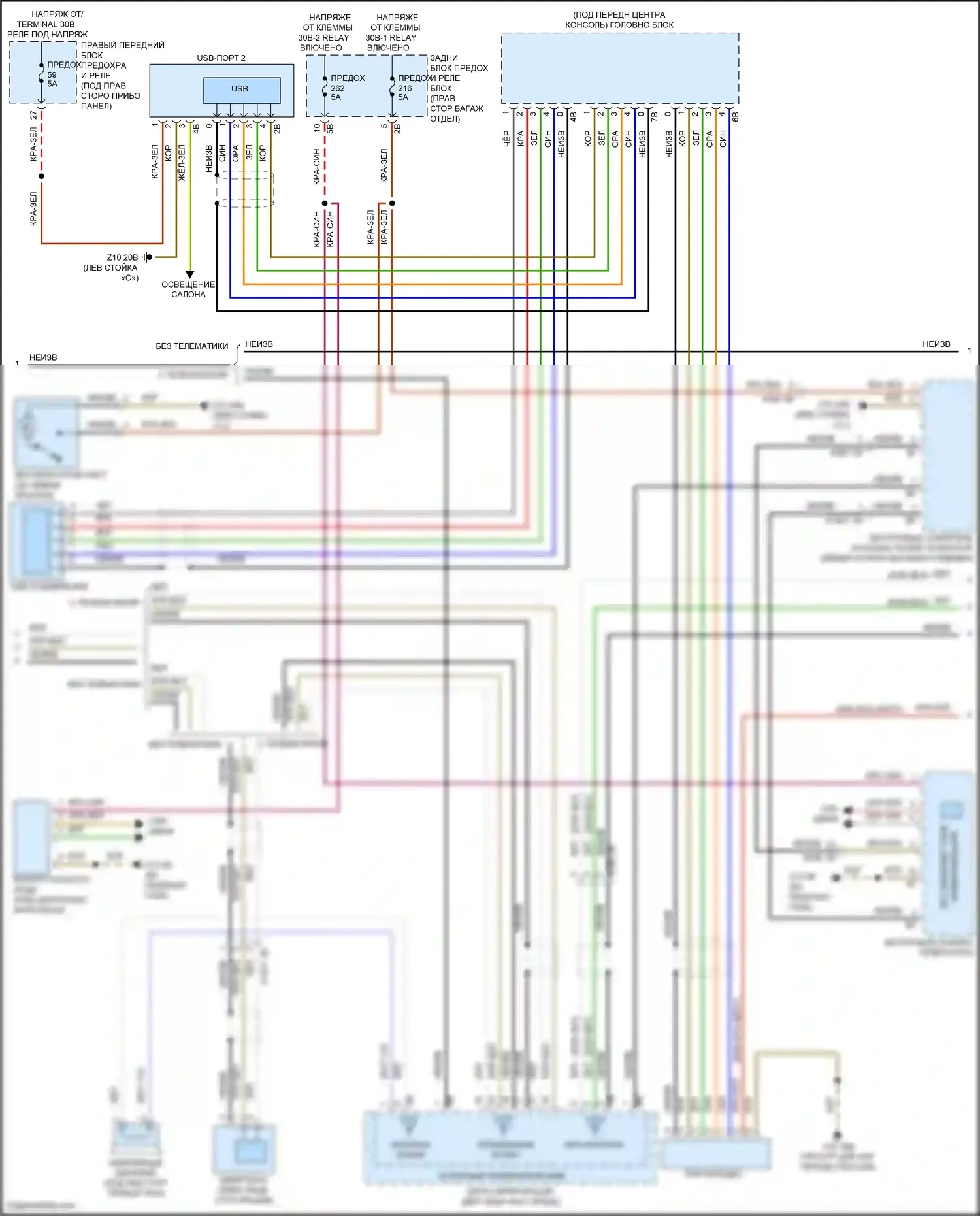 X5 BMW G18 рестайлинг (2023-2024): Электросхема аудиоблока приемника, средний уровень (3 из 5) 