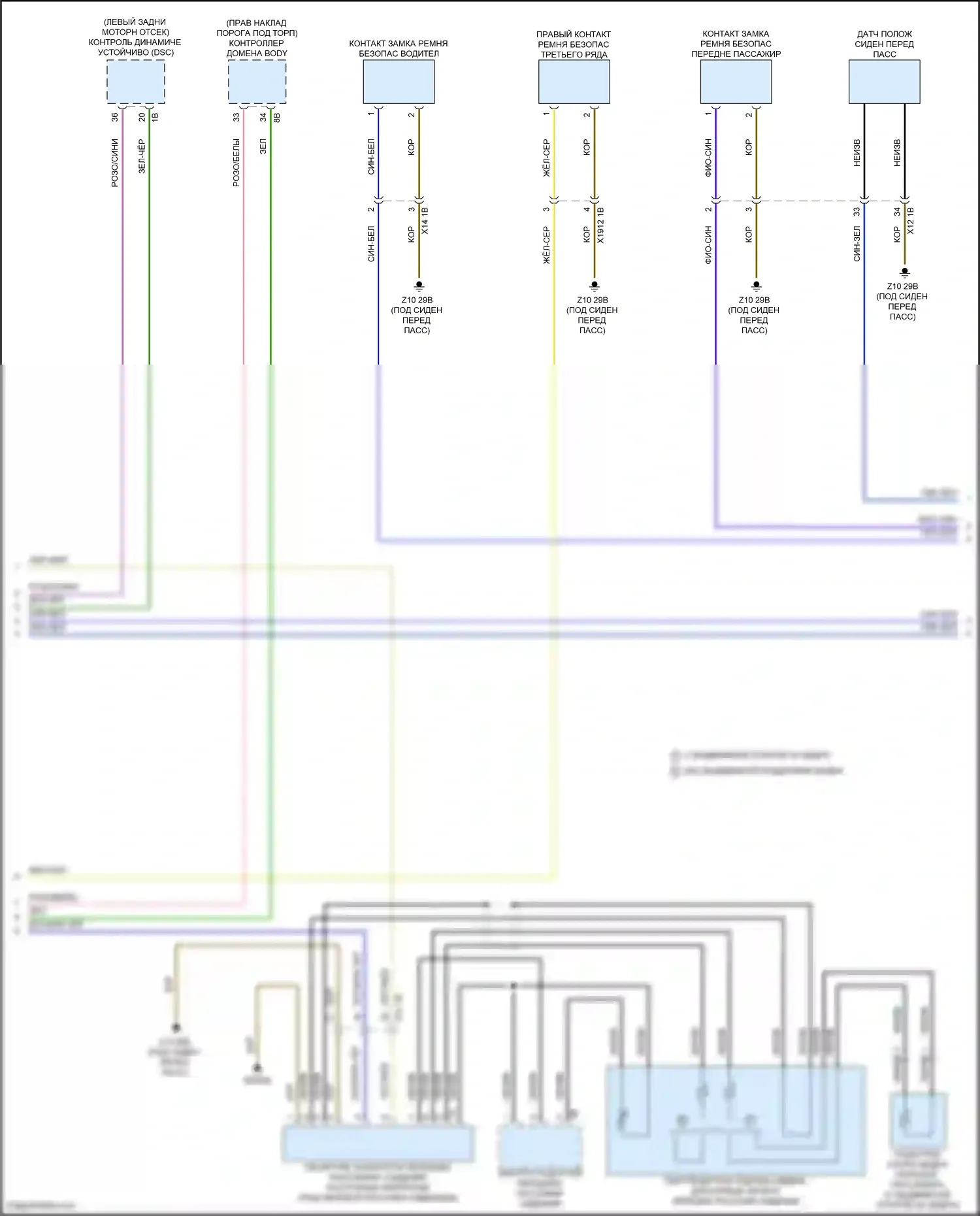 X5 BMW G18 рестайлинг (2023-2024): Электросхема подушек безопасности (2 из 4) 