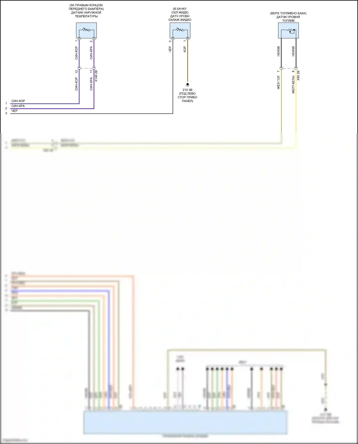 X5 BMW G18 рестайлинг (2023-2024): Электросхема приборной панели (2 из 2) 