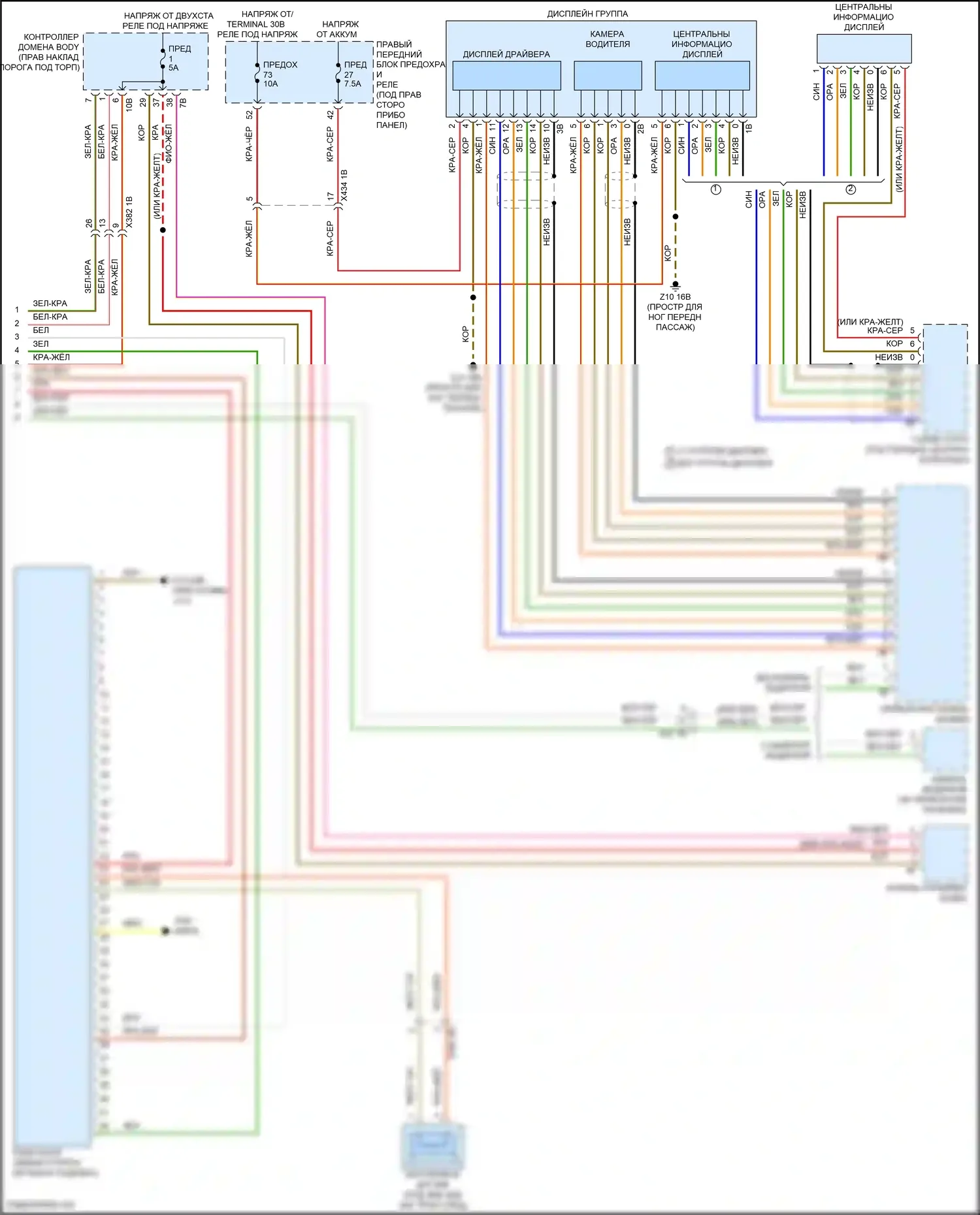 X5 BMW G18 рестайлинг (2023-2024): Электросхема навигации, базовой (5 из 5) 