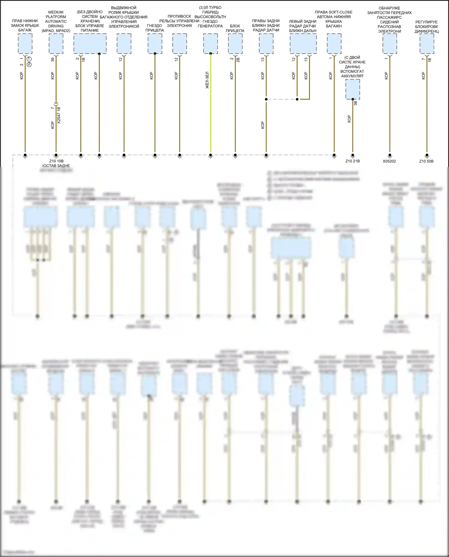 X5 BMW G18 рестайлинг (2023-2024): Электросхема разводки массы (2 из 7) 
