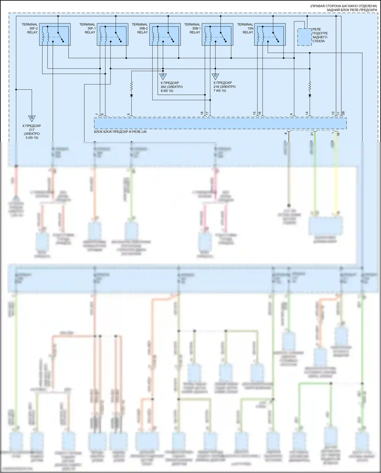 X5 BMW G18 (2022-2023): Электросхема блока предохранителей реле (6 из 10) 