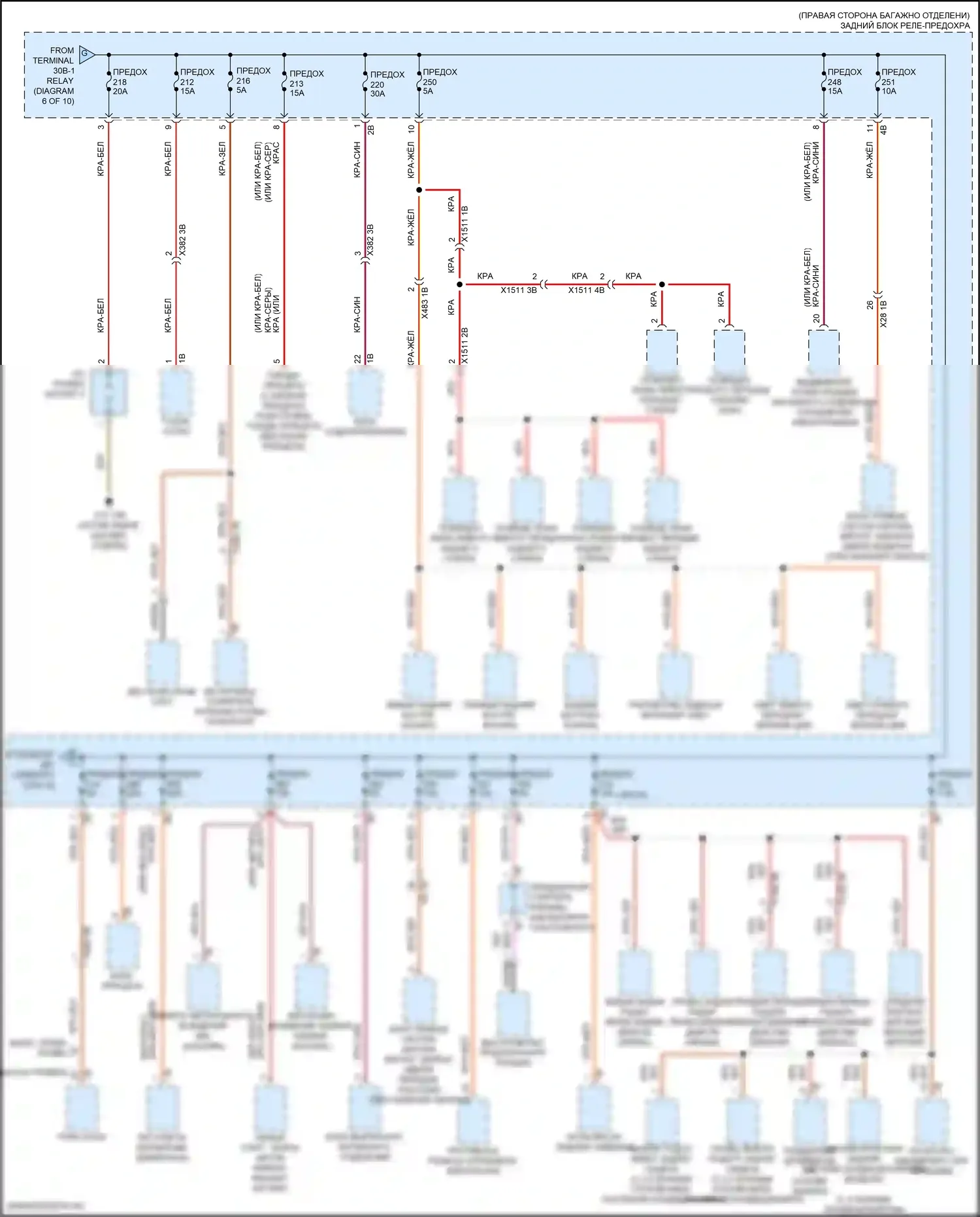 X5 BMW G18 (2022-2023): Электросхема блока предохранителей реле (7 из 10) 