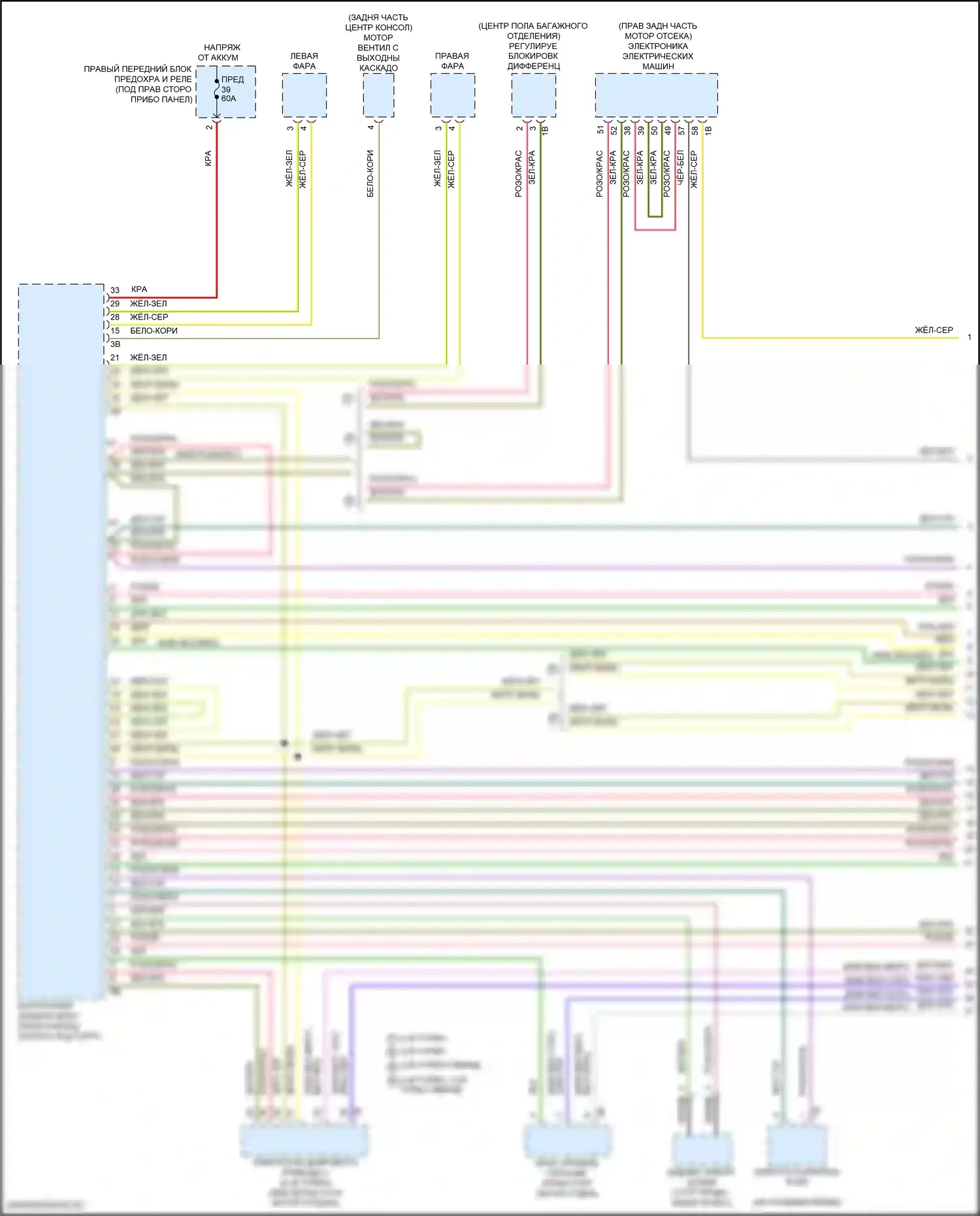 X5 BMW G18 (2022-2023): Электросхема шины высокого/низкого уровня (1 из 10) 