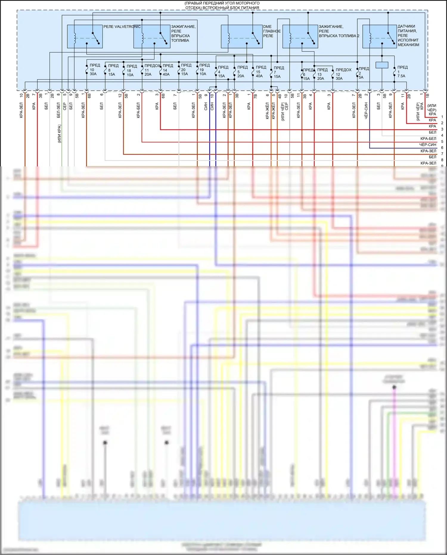 X5 BMW G18 (2022-2023): Электросхема двигателя 4,4л турбо (3 из 11) 