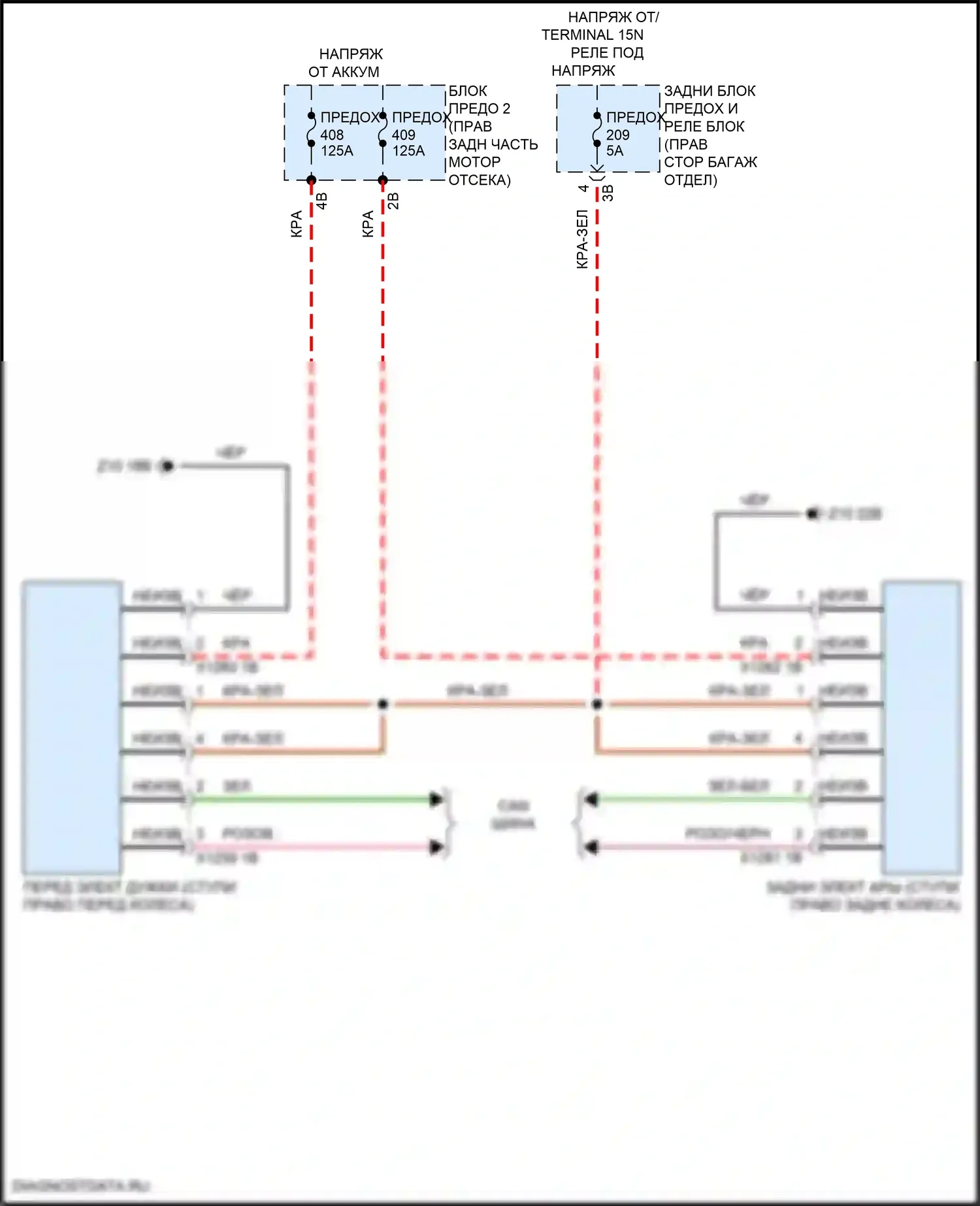 X5 BMW G18 (2022-2023): Электросхема электропроводки активной стабилизации крена 