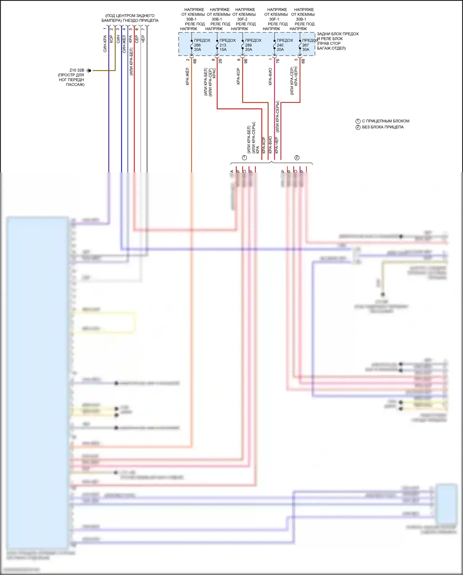 X5 BMW G18 (2022-2023): Электросхема буксировки прицепа 