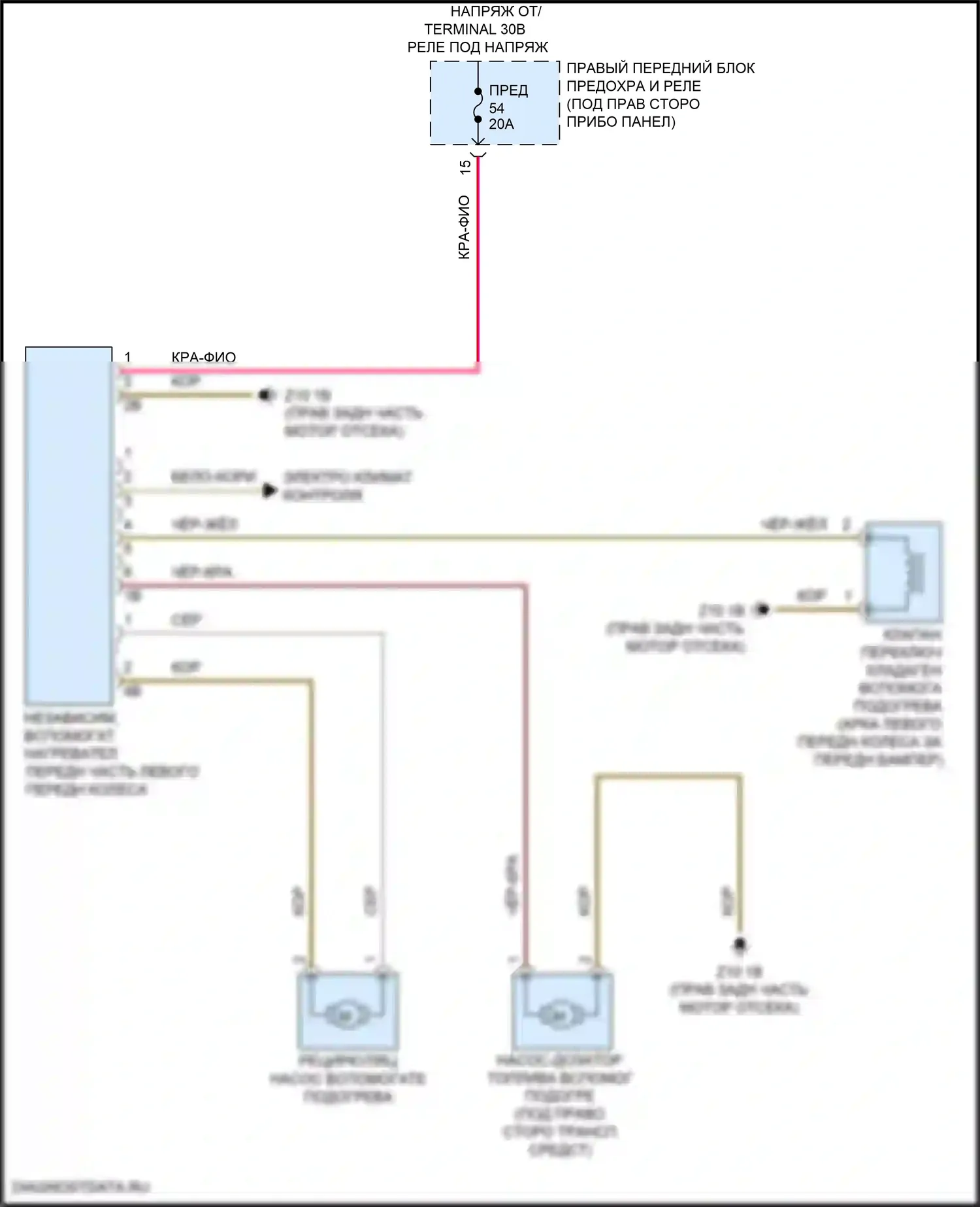 X5 BMW G18 (2022-2023): Электросхема автономного отопления 