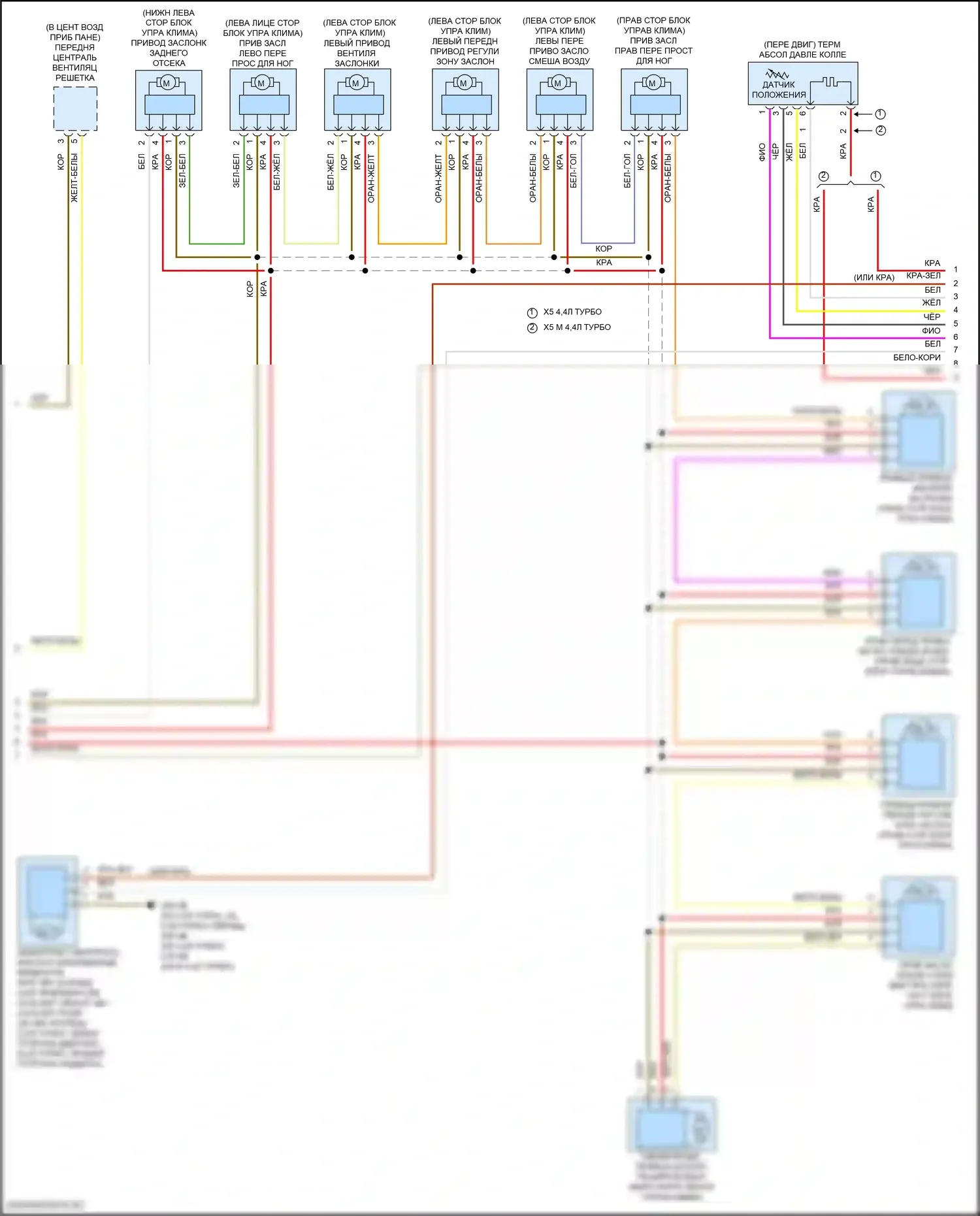 X5 BMW G18 (2022-2023): Электросхема климат контроля, без заднего автоматического климат-контроля (4 из 7) 