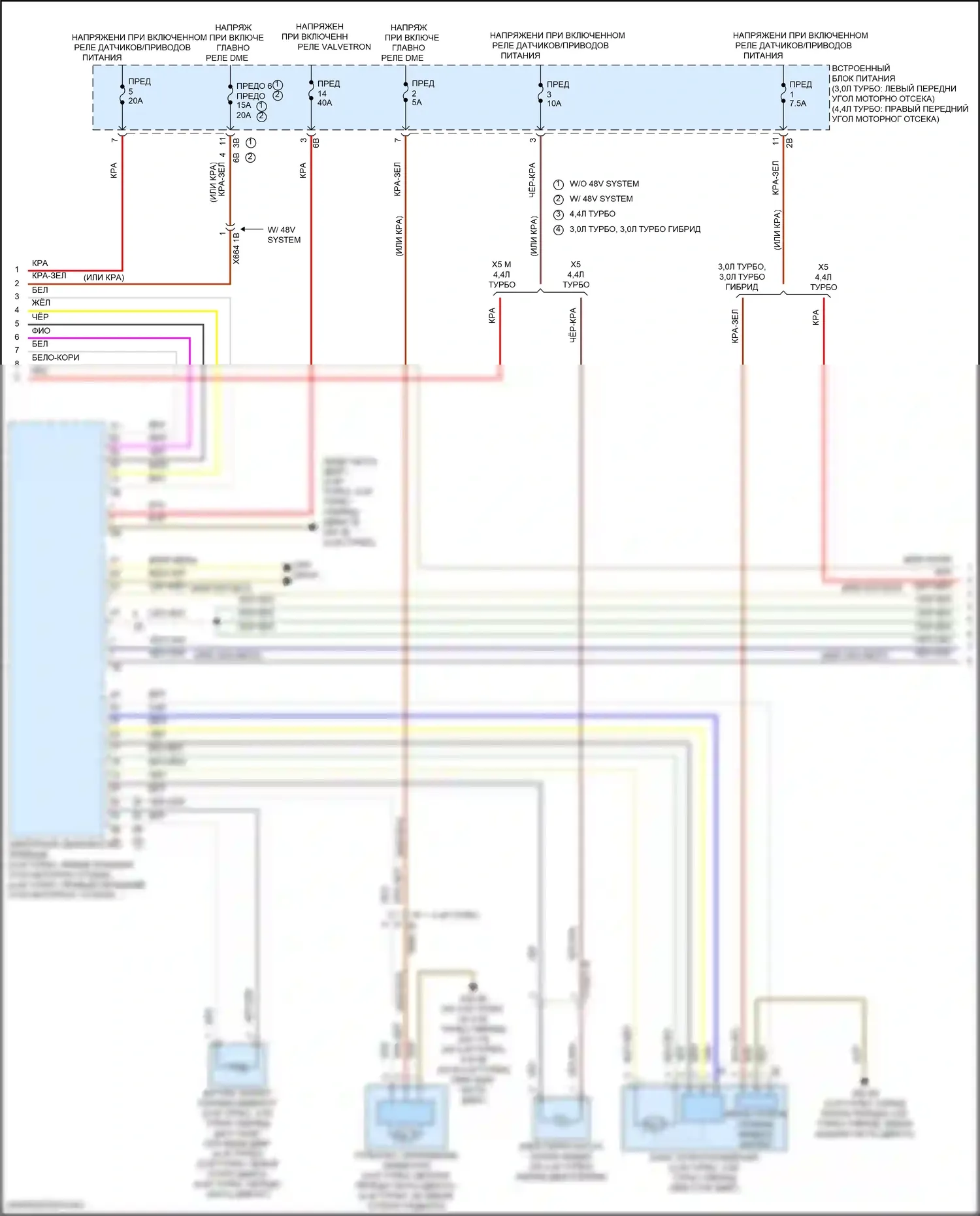 X5 BMW G18 (2022-2023): Электросхема климат контроля, без заднего автоматического климат-контроля (5 из 7) 